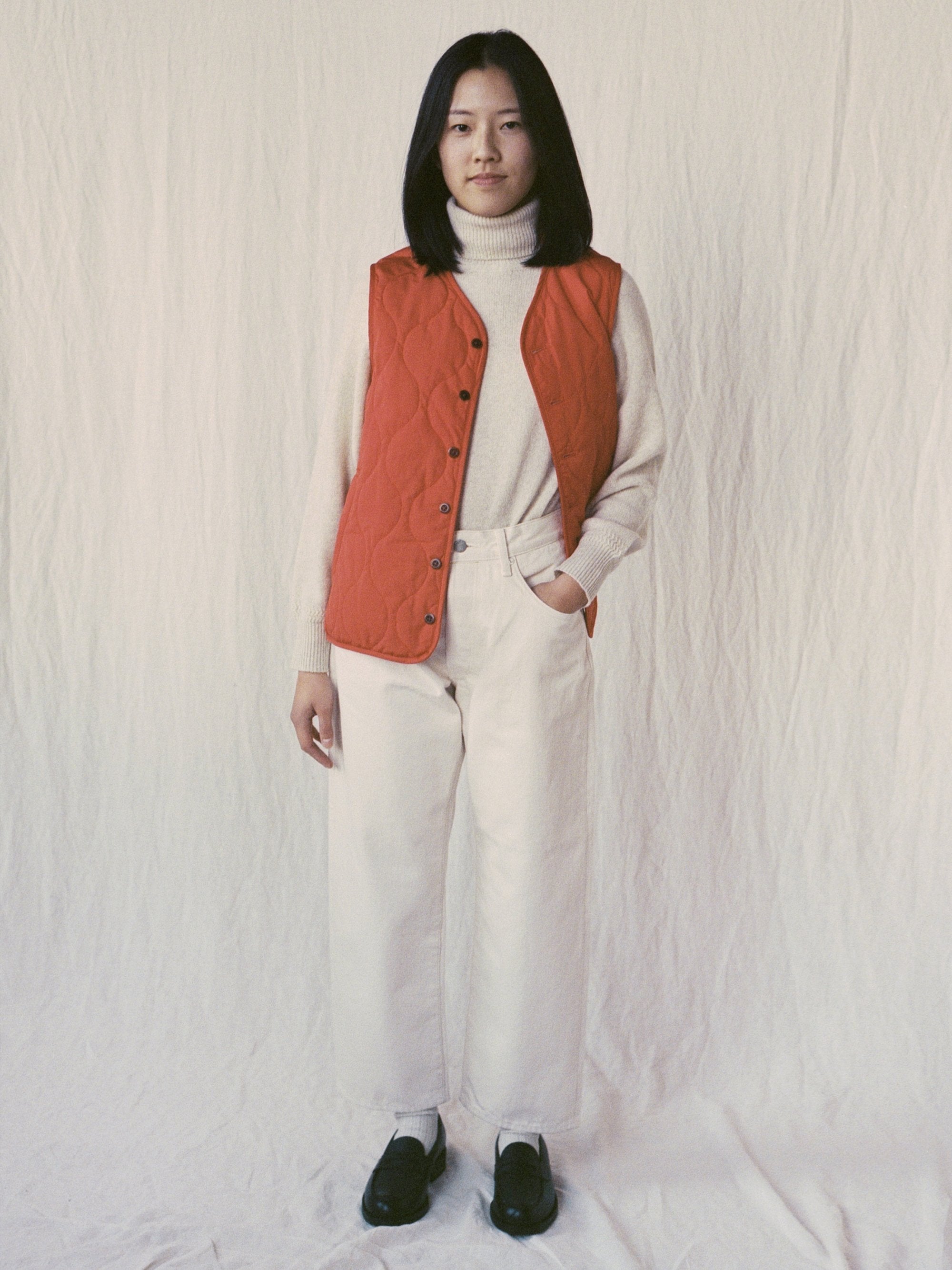 Namu Shop - ts(s) Quilted Liner Vest - Orange
