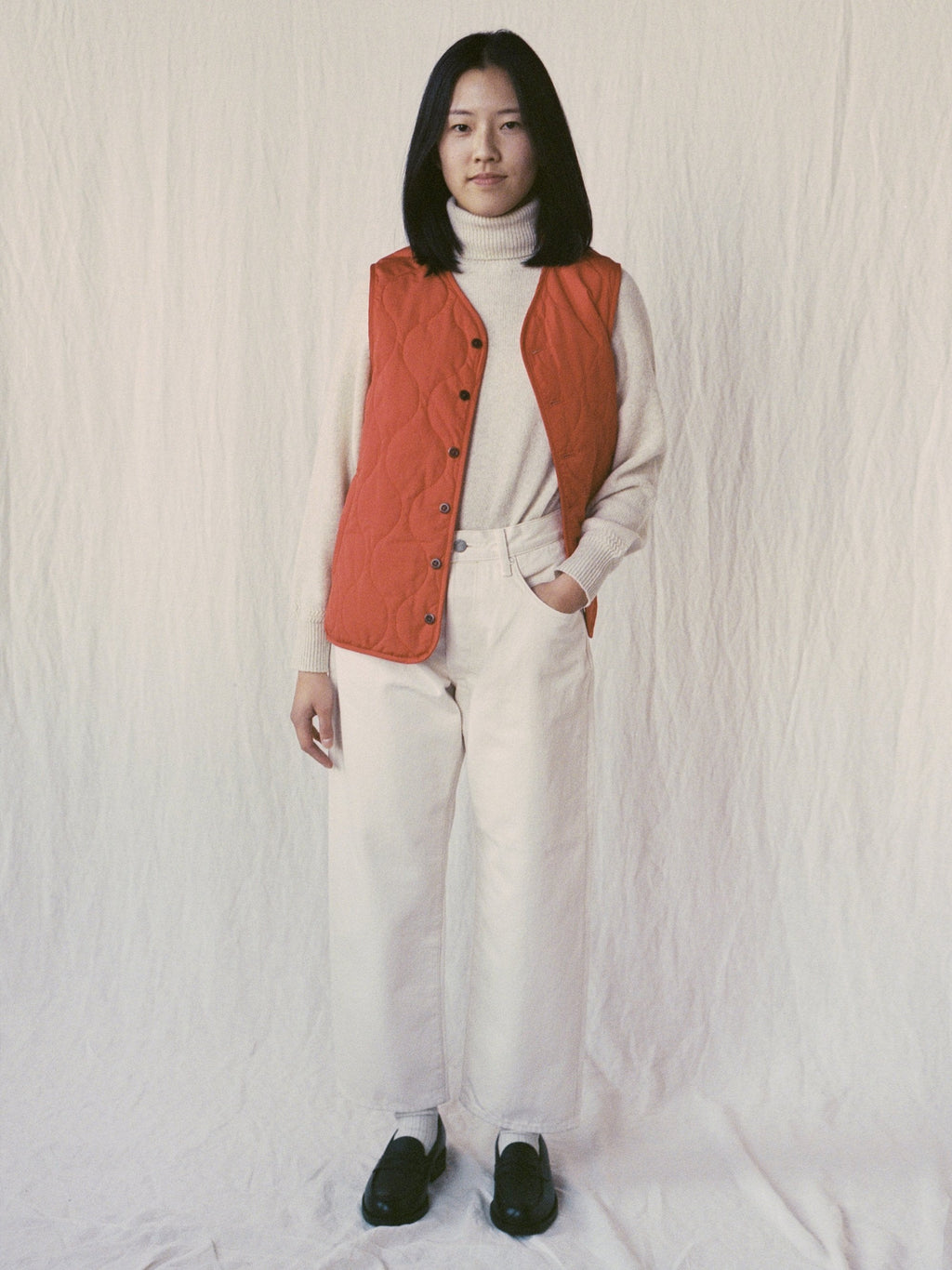 Namu Shop - ts(s) Quilted Liner Vest - Orange