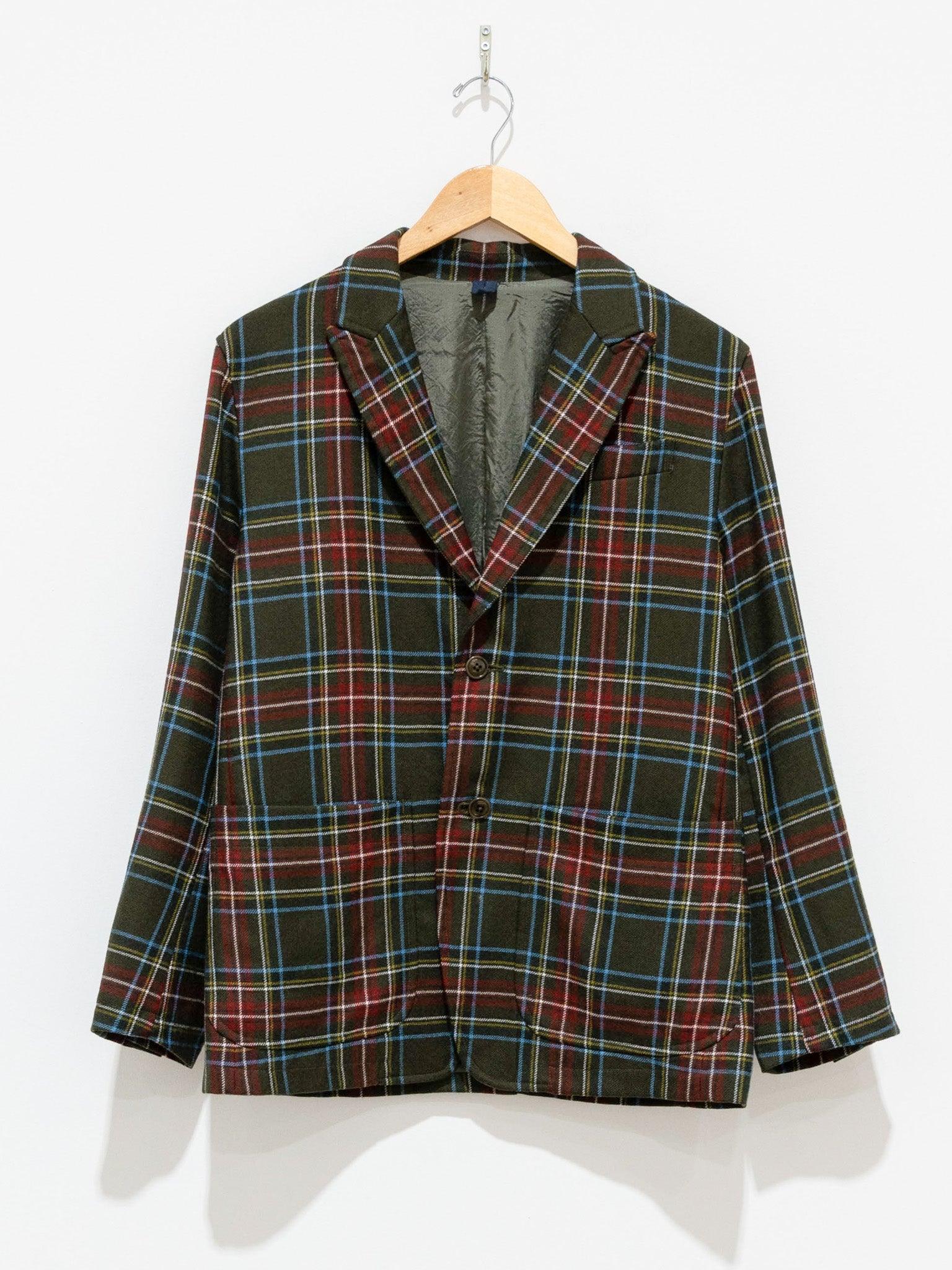 Namu Shop - ts(s) Tartan Plaid Wool Jacket - Olive