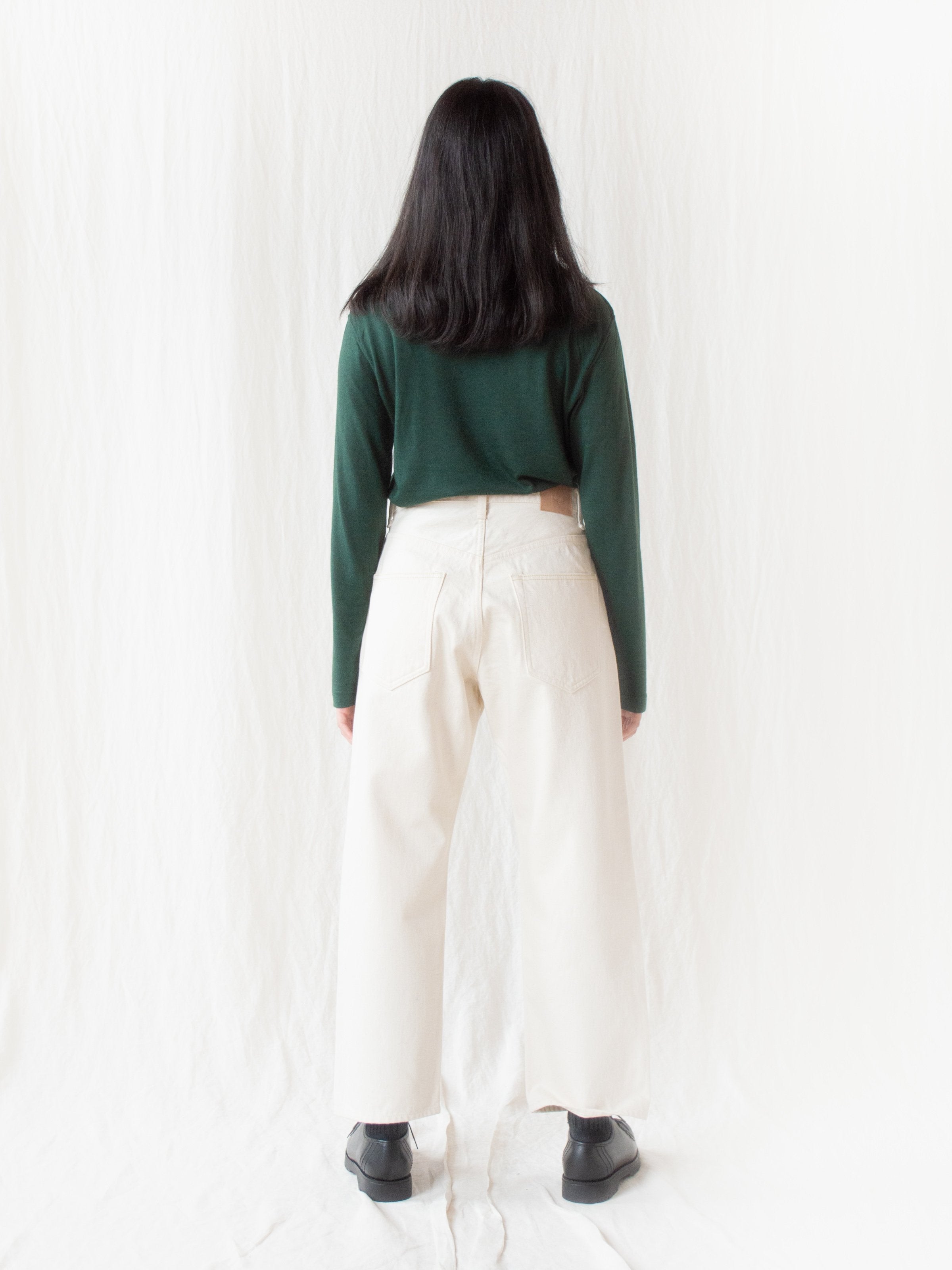 Namu Shop - ts(s) Washable High Gauge Wool Turtleneck - Green