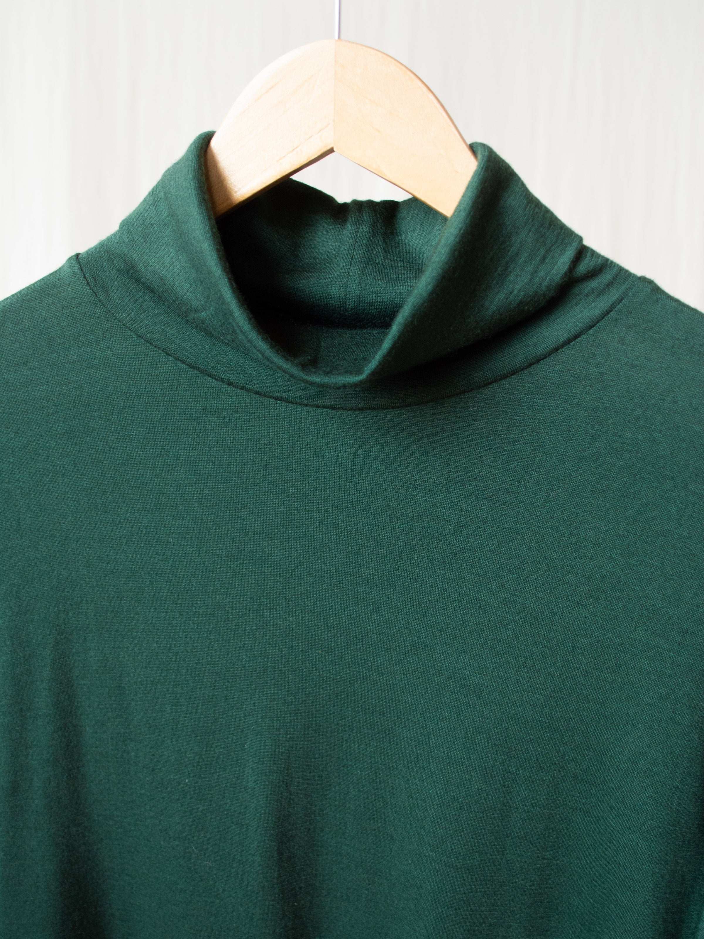 Namu Shop - ts(s) Washable High Gauge Wool Turtleneck - Green