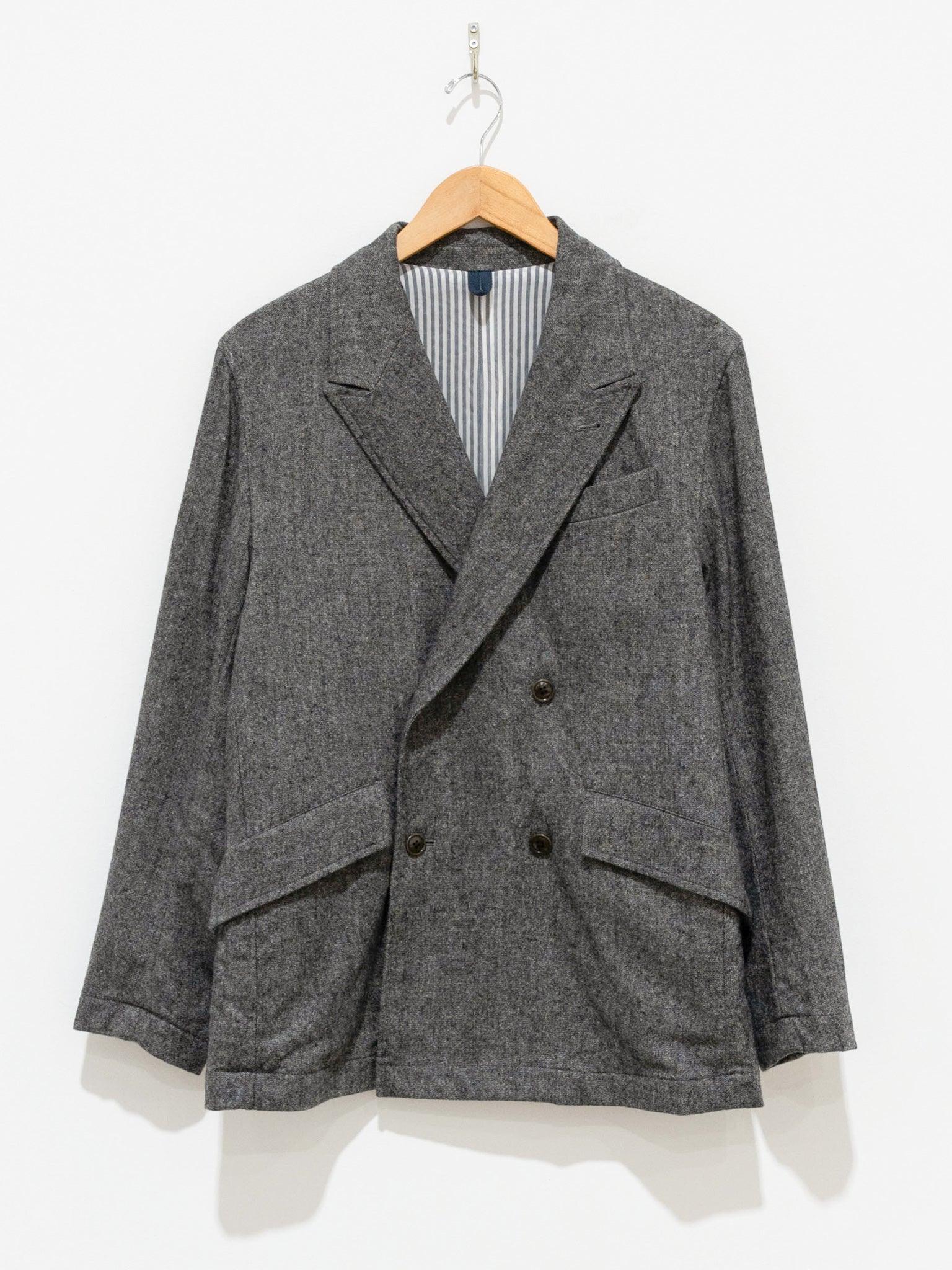 Namu Shop - ts(s) Washable Wool Stretch Flannel DB Jacket - Gray