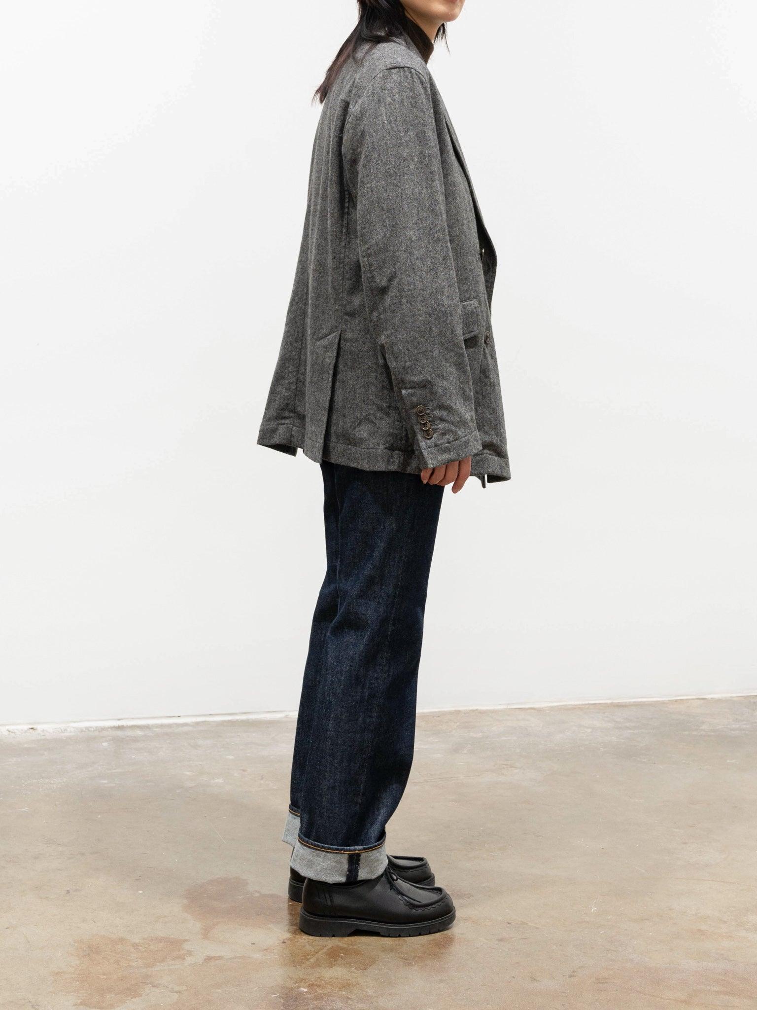 Namu Shop - ts(s) Washable Wool Stretch Flannel DB Jacket - Gray