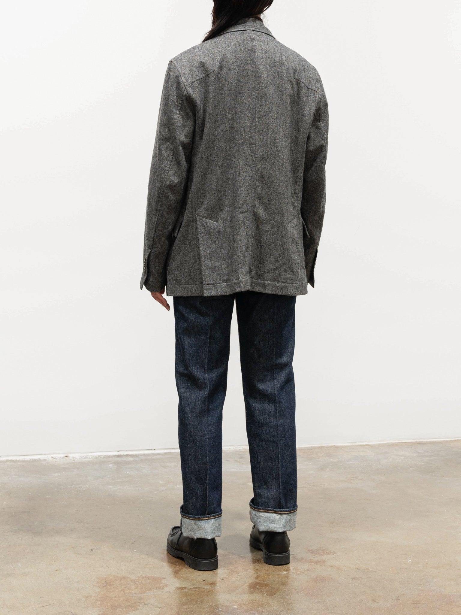 Namu Shop - ts(s) Washable Wool Stretch Flannel DB Jacket - Gray