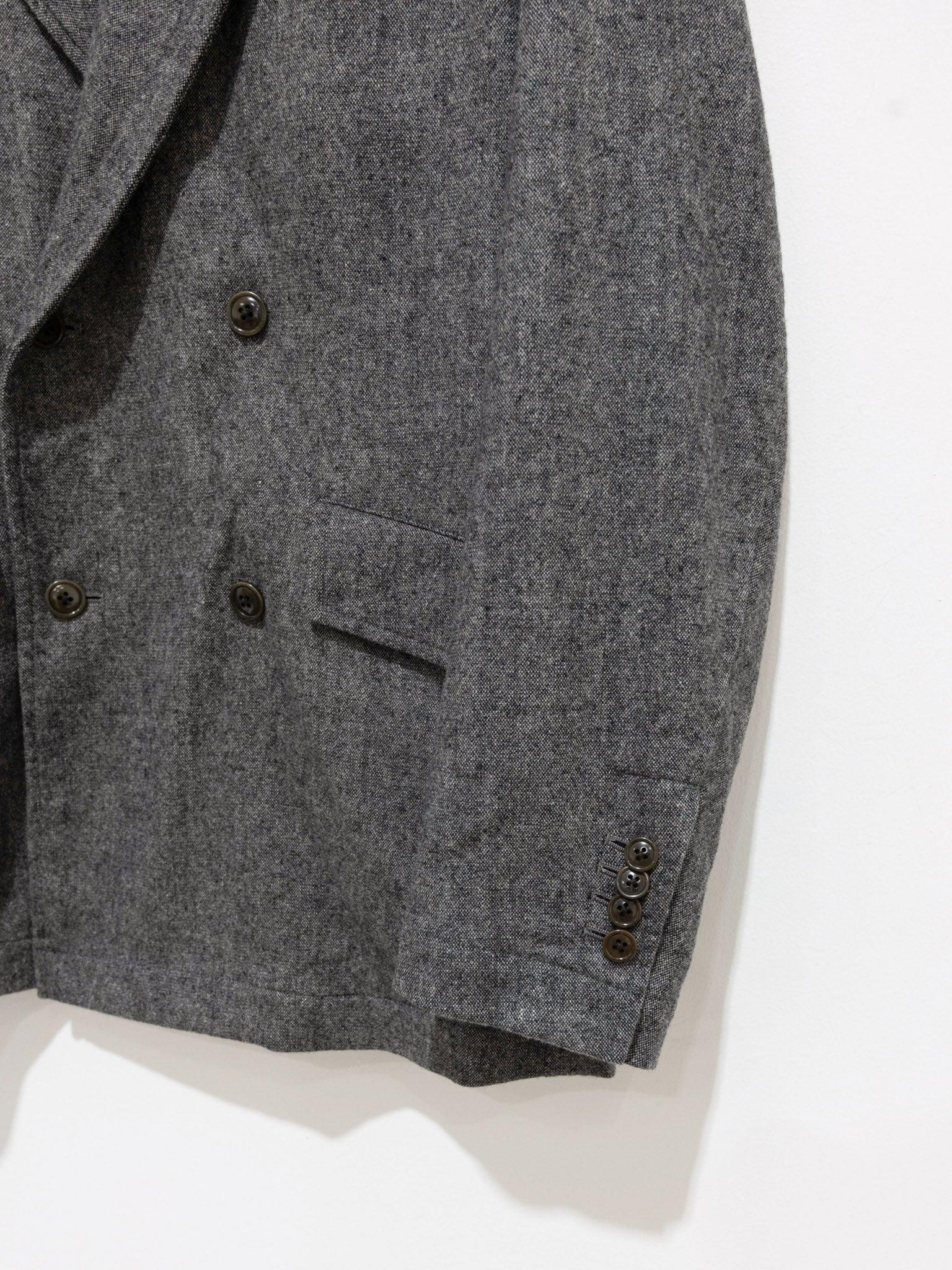 Namu Shop - ts(s) Washable Wool Stretch Flannel DB Jacket - Gray