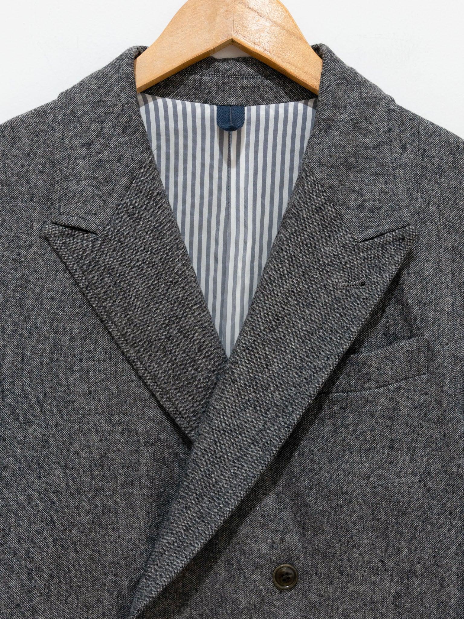 Namu Shop - ts(s) Washable Wool Stretch Flannel DB Jacket - Gray