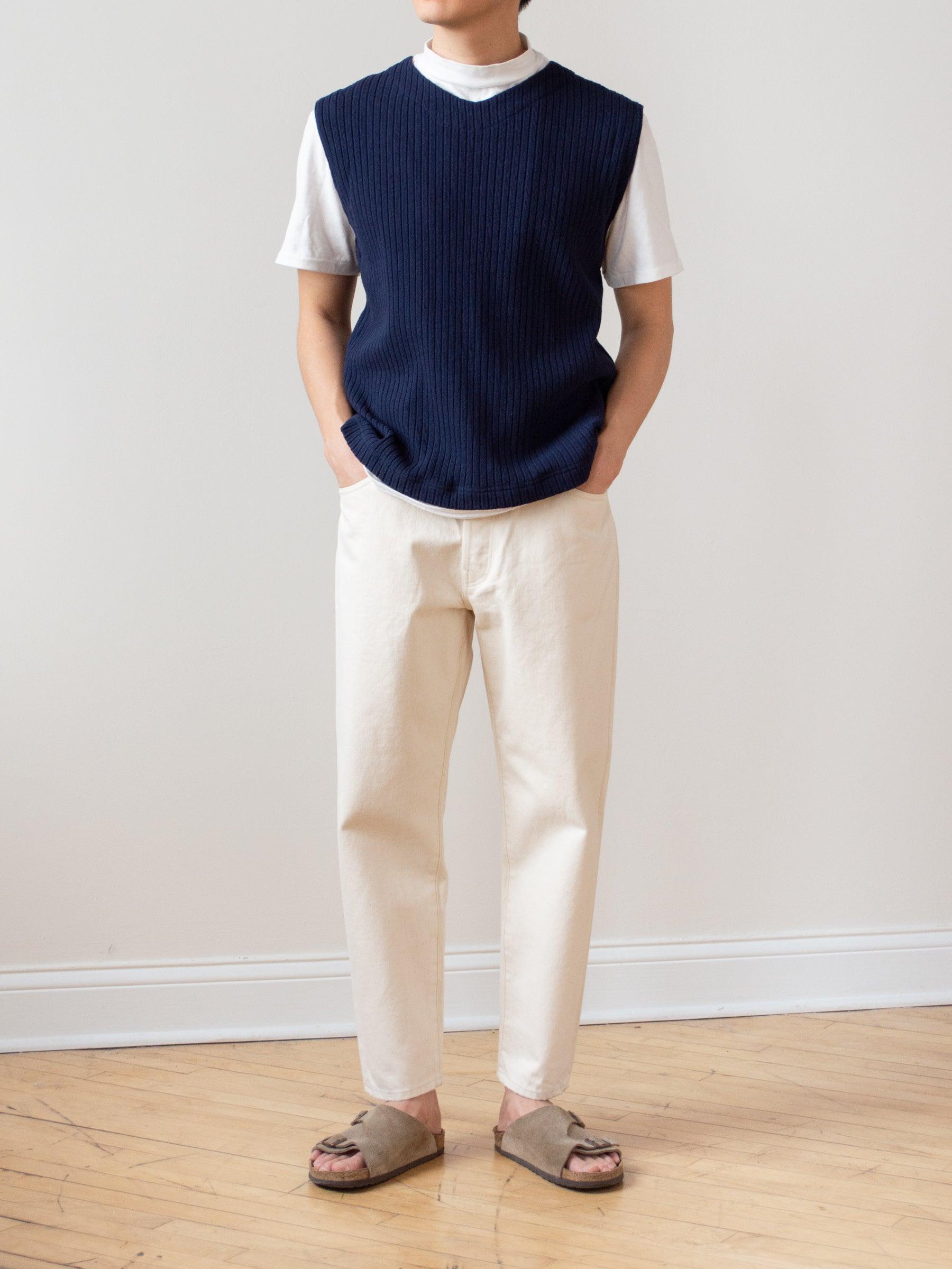 Namu Shop - ts(s) Wide Rib Easy Vest - Navy