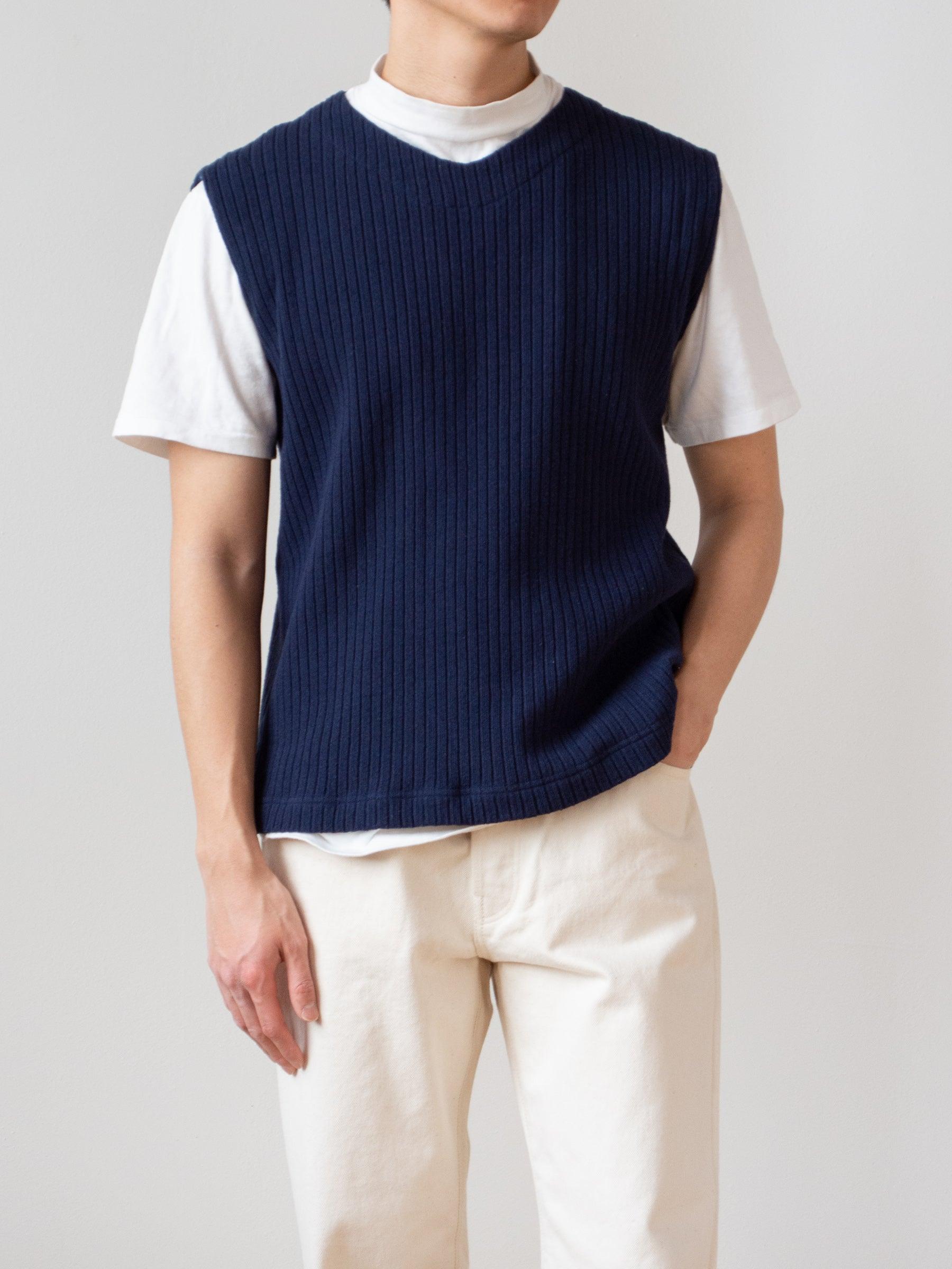 Namu Shop - ts(s) Wide Rib Easy Vest - Navy