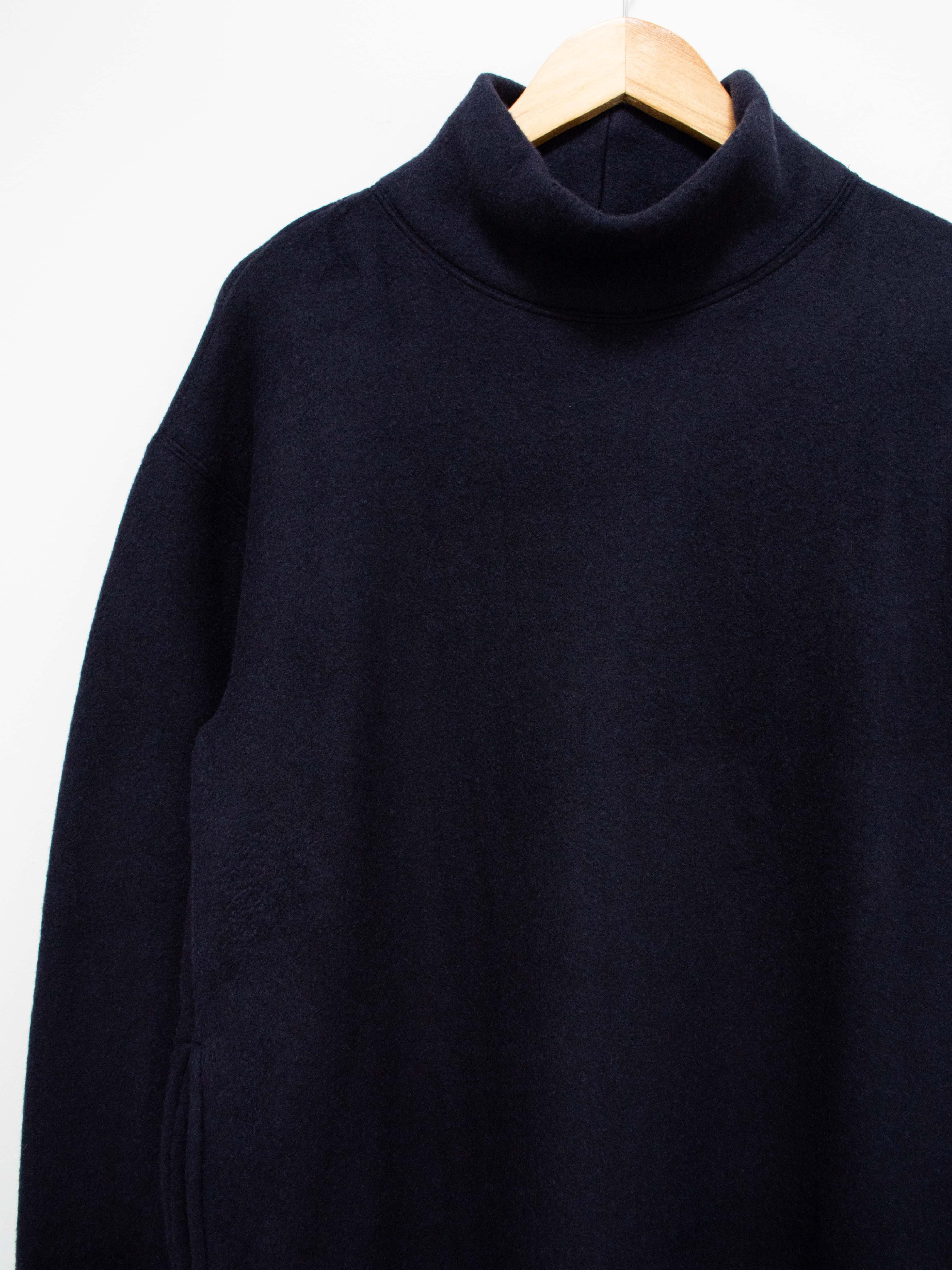 Namu Shop - ts(s) Wool Jersey High Neck Sweatdress - Navy