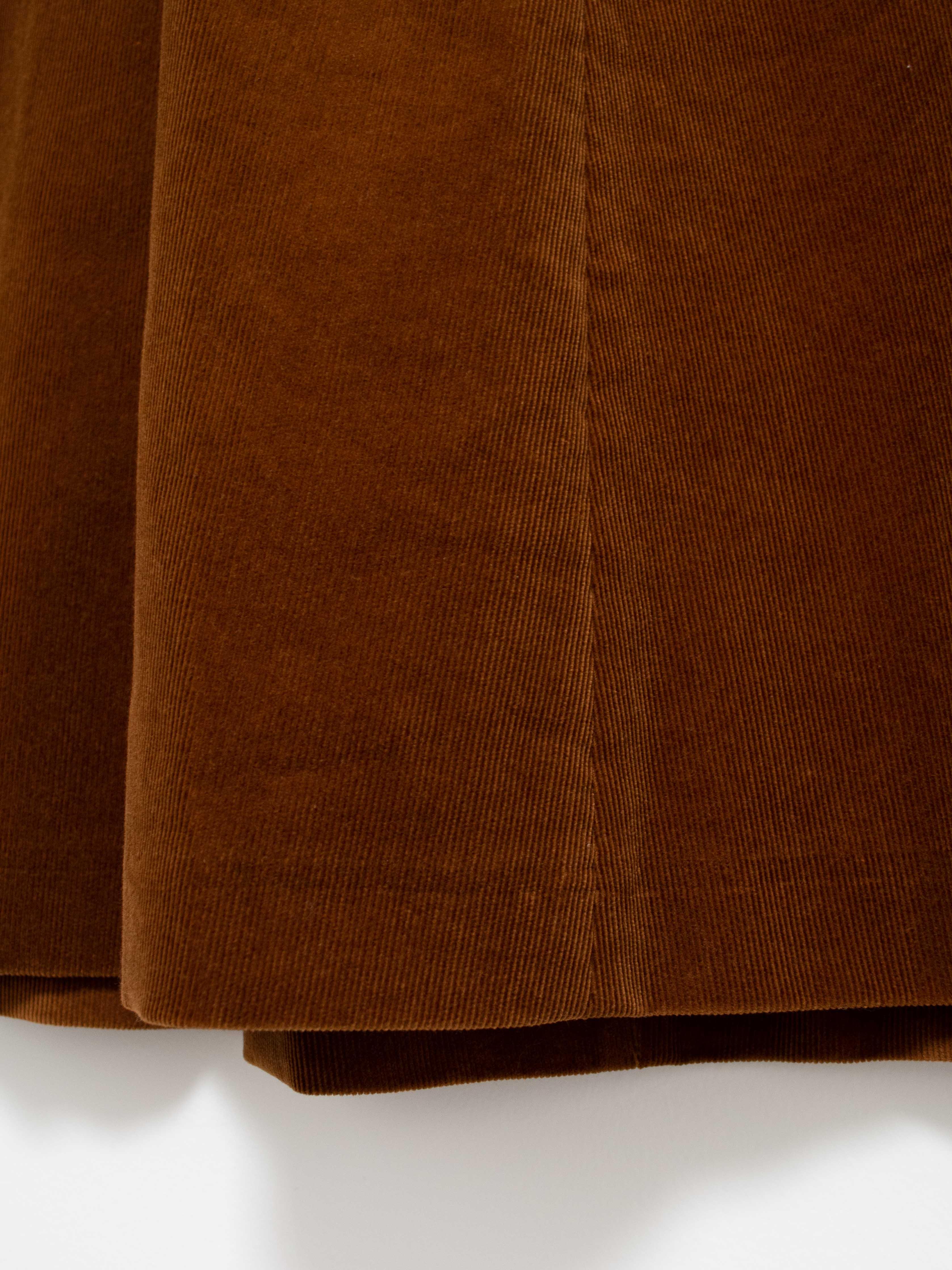 Namu Shop - Unfil Cotton Corduroy Flared Skirt - Brown