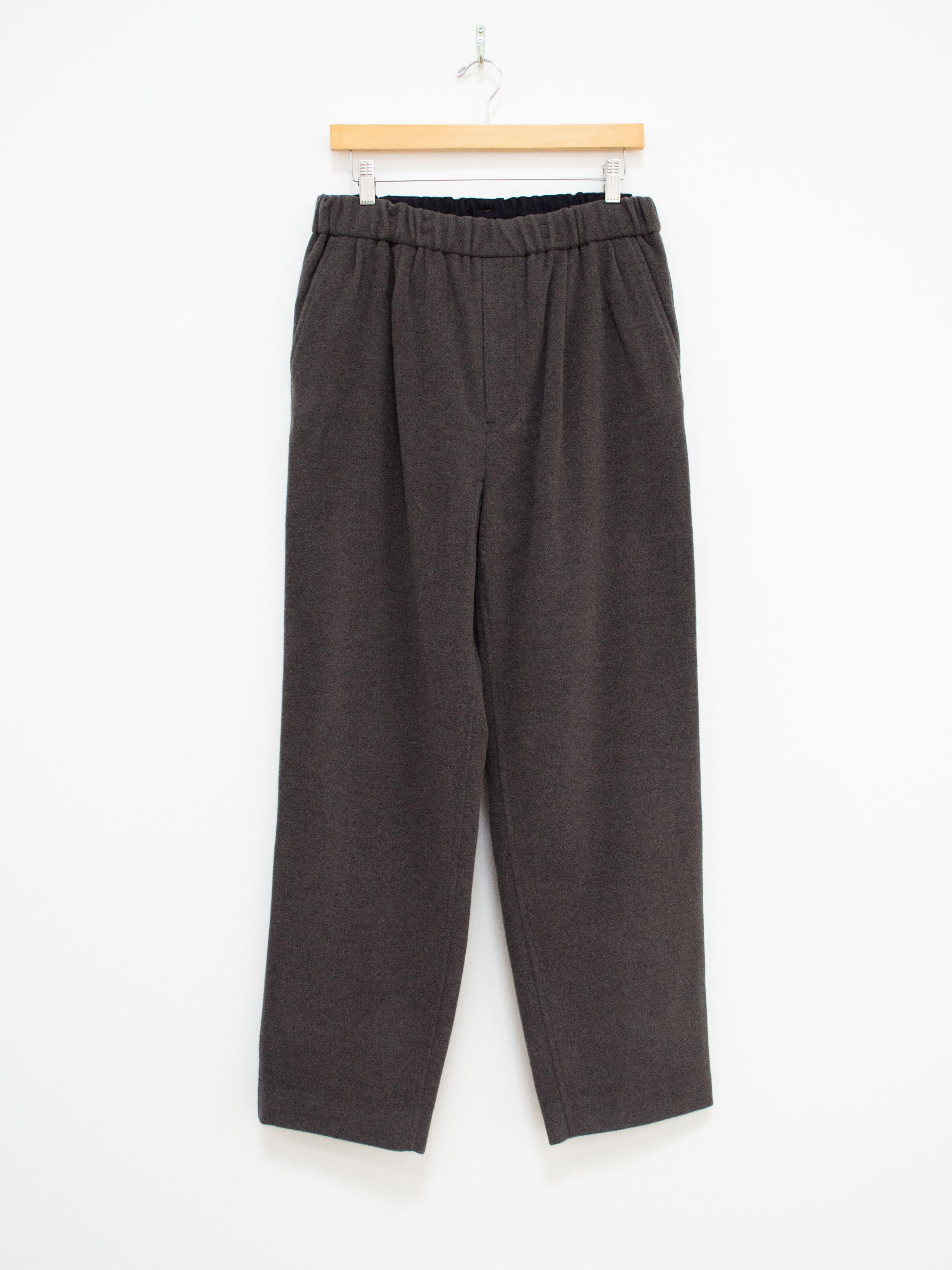 Namu Shop - Unfil Geelong "Beaver Lambswool Elastic Waist Trousers - Dark Gray