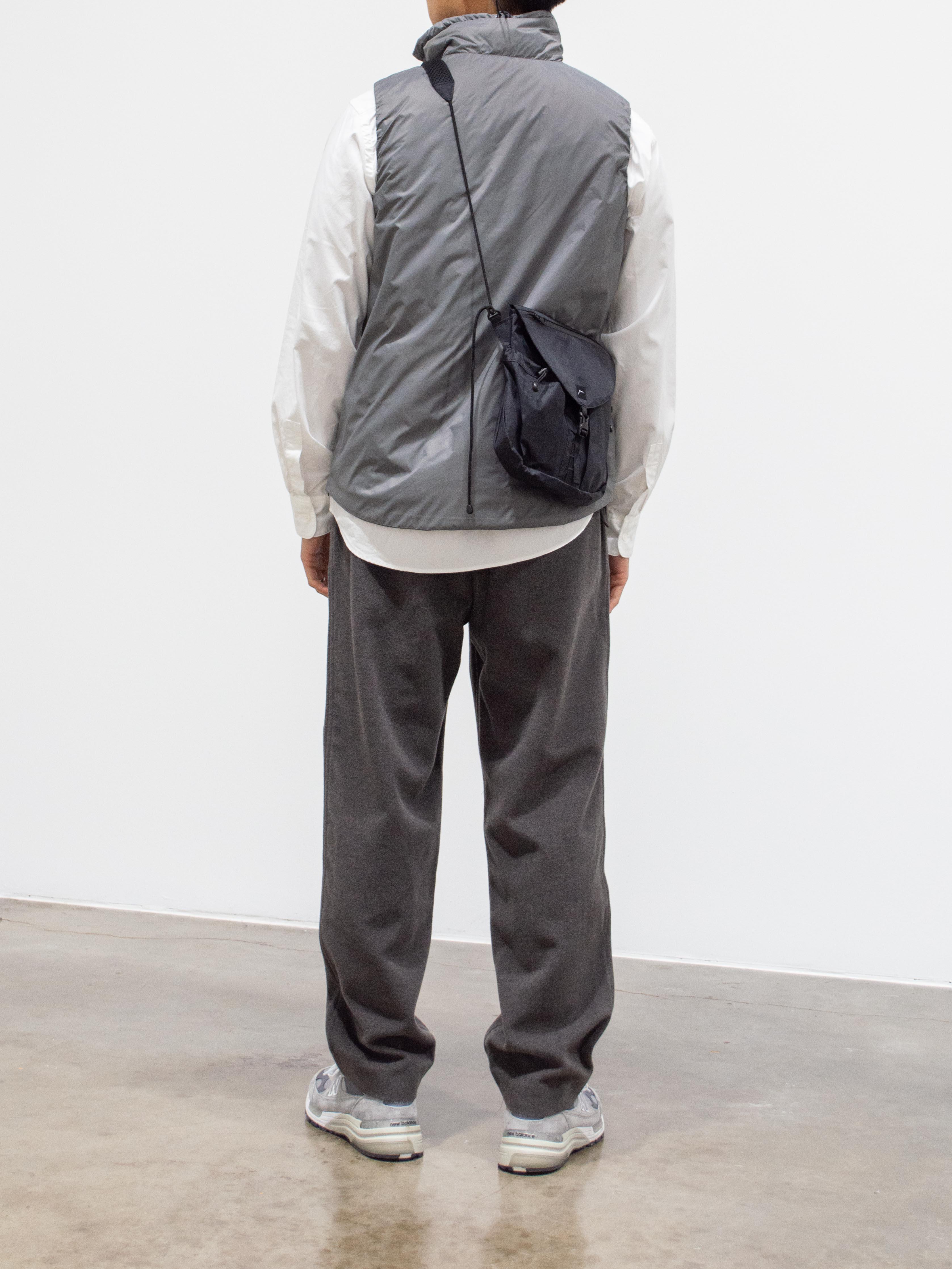 Namu Shop - Unfil Geelong "Beaver Lambswool Elastic Waist Trousers - Dark Gray