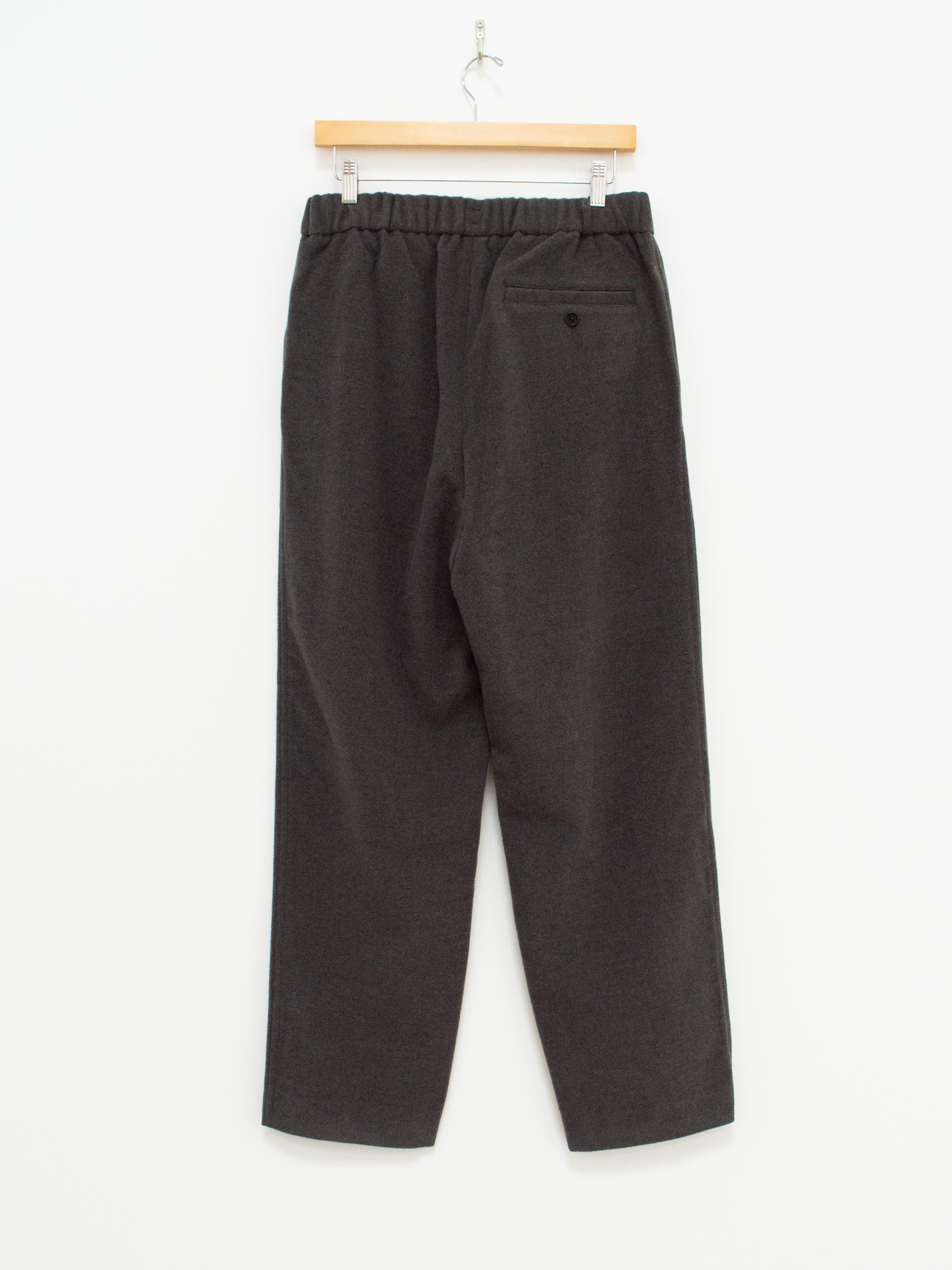 Namu Shop - Unfil Geelong "Beaver Lambswool Elastic Waist Trousers - Dark Gray