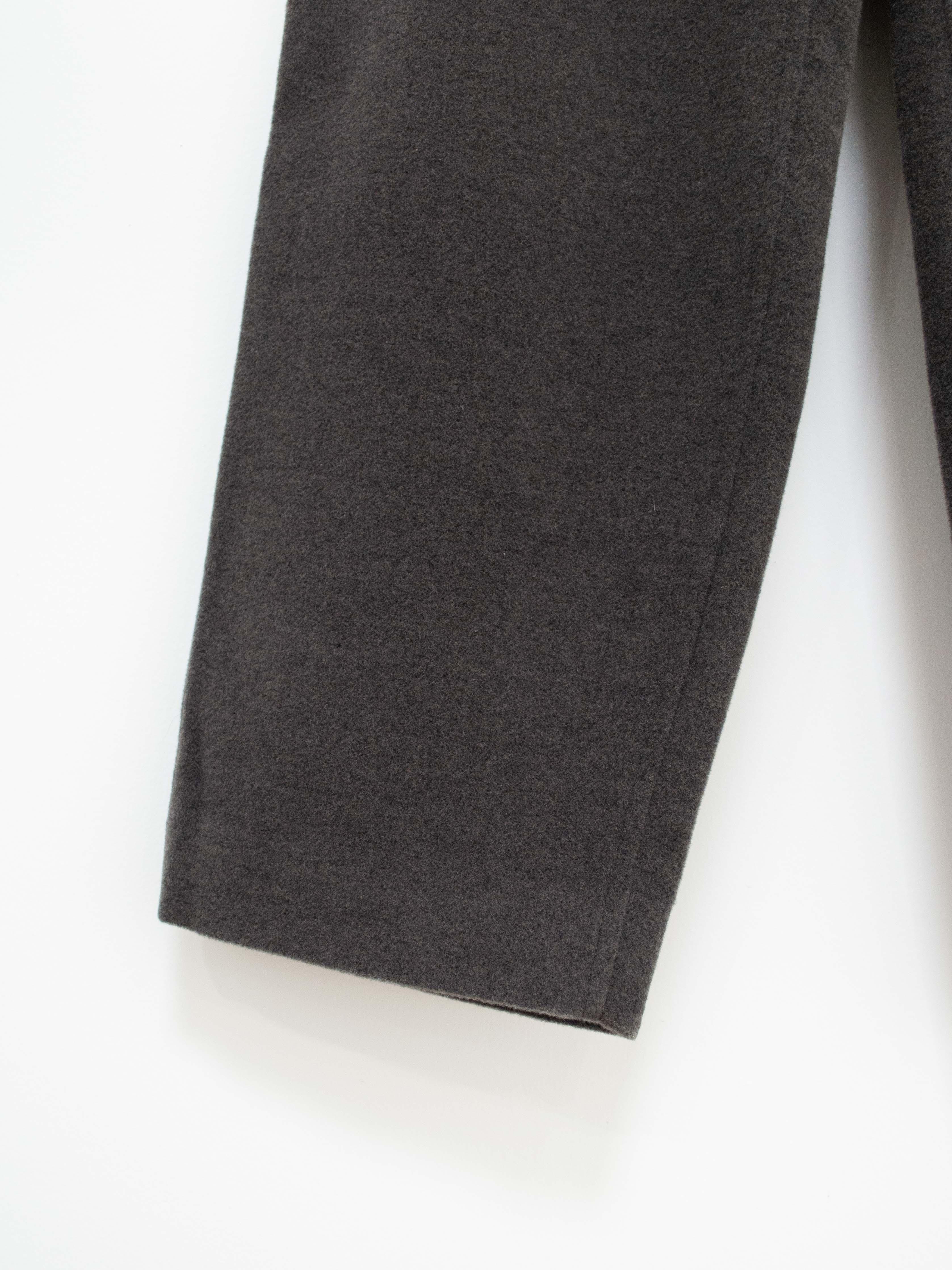 Namu Shop - Unfil Geelong "Beaver Lambswool Elastic Waist Trousers - Dark Gray