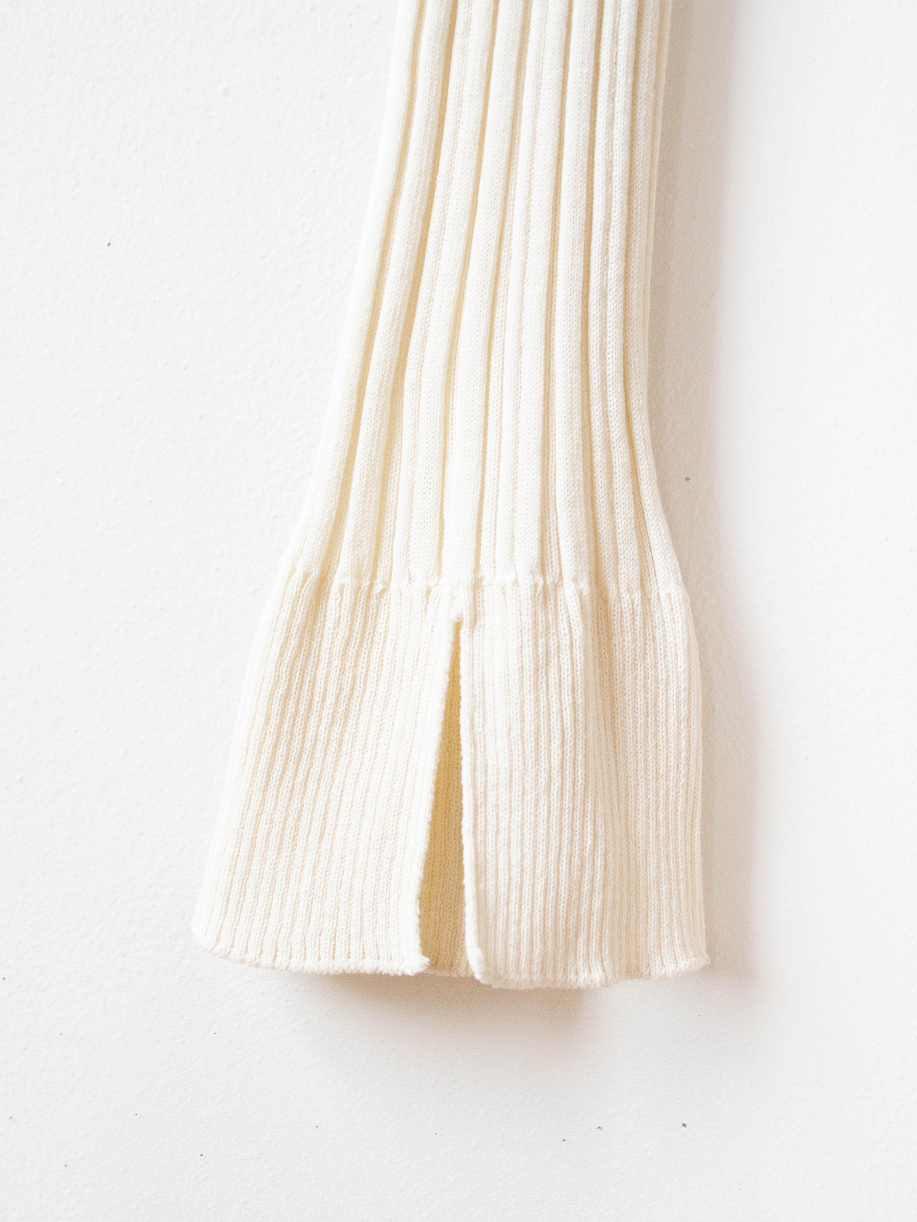Namu Shop - Unfil High Twist Cotton Ribbed Knit Leggings - Off White