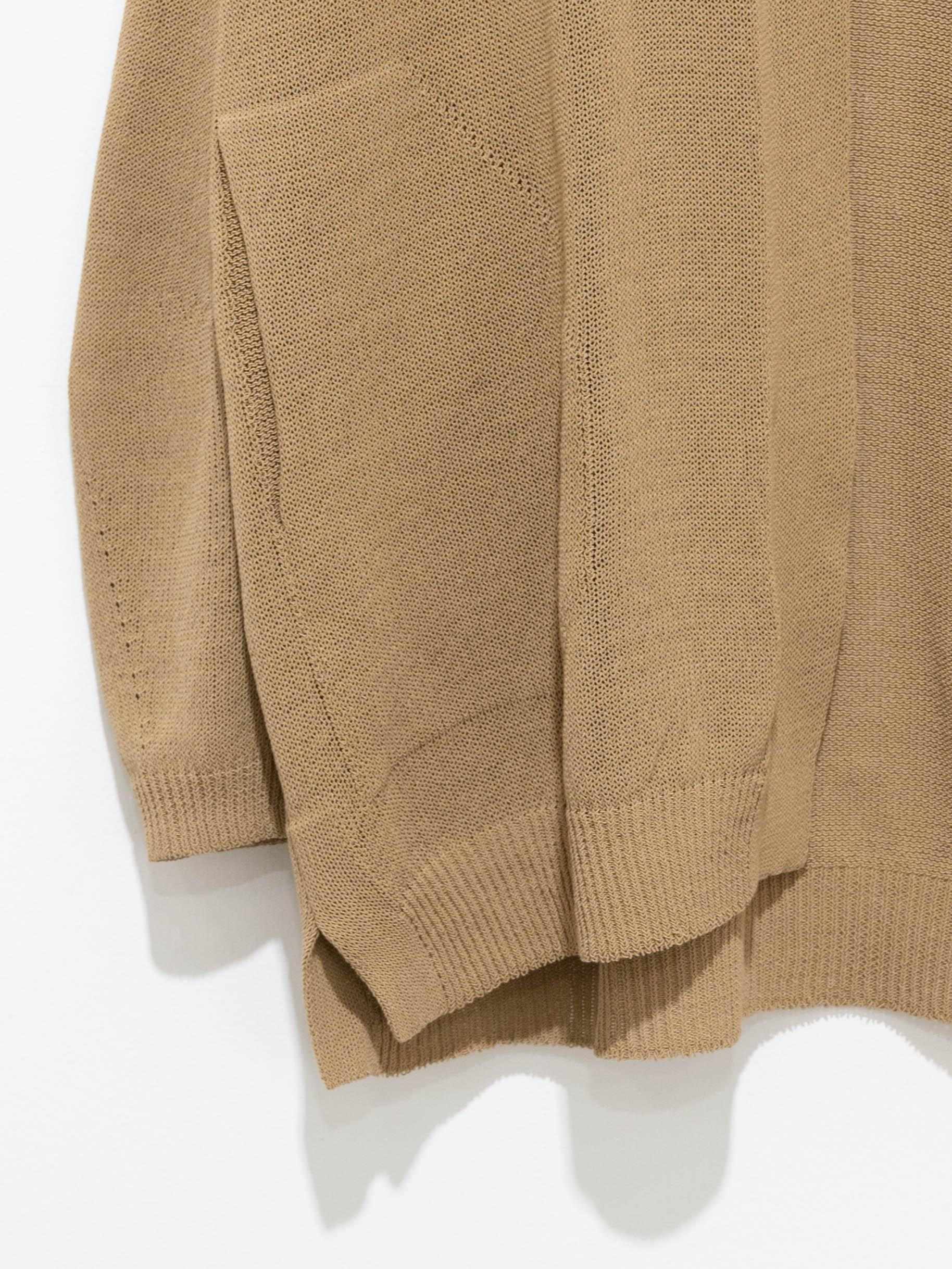 Namu Shop - Unfil Organic Cotton Coiled Yarn Knit Cardigan - Beige