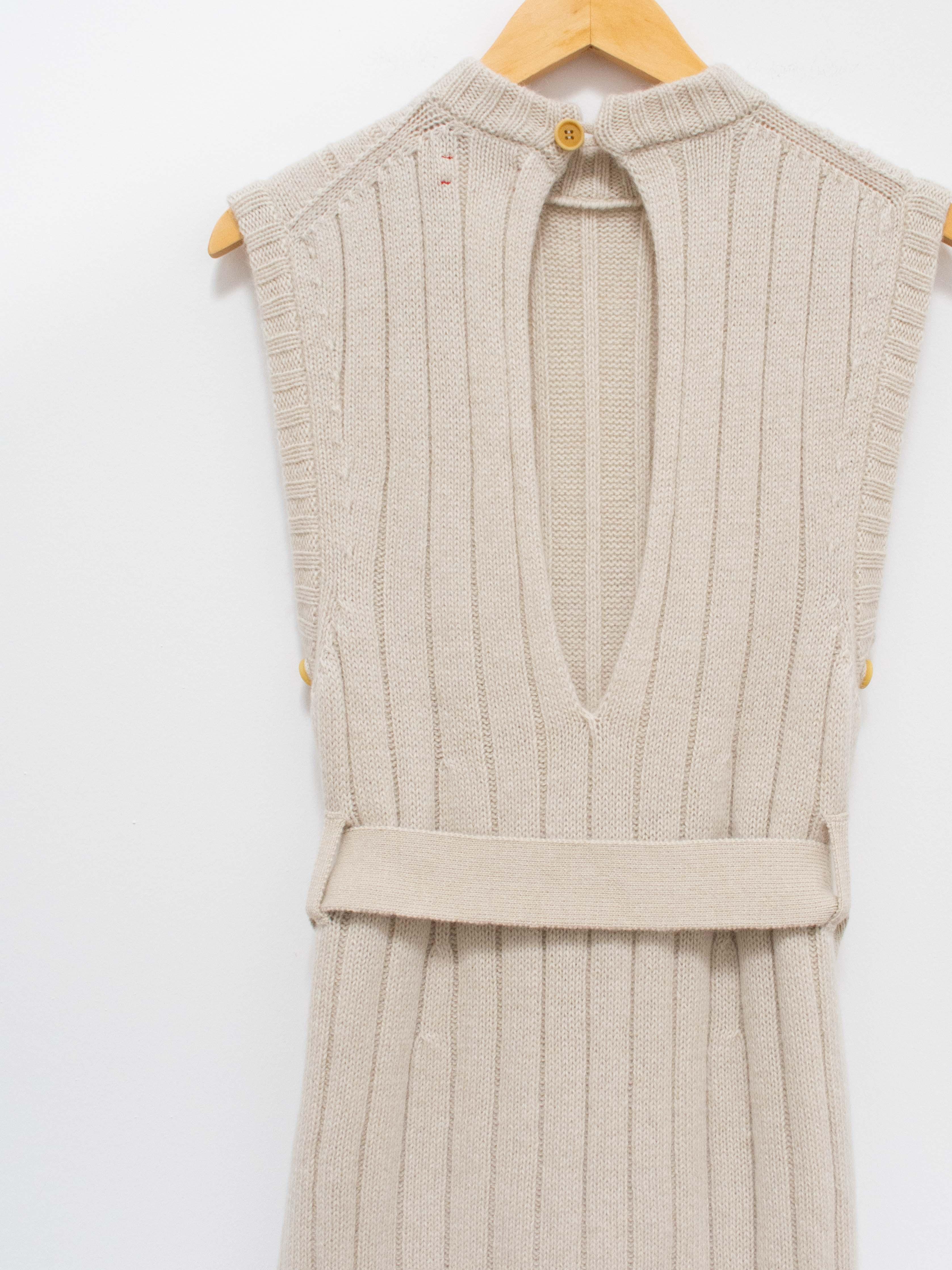 Namu Shop - Unfil Royal Baby Alpaca Long Vest - Oyster White