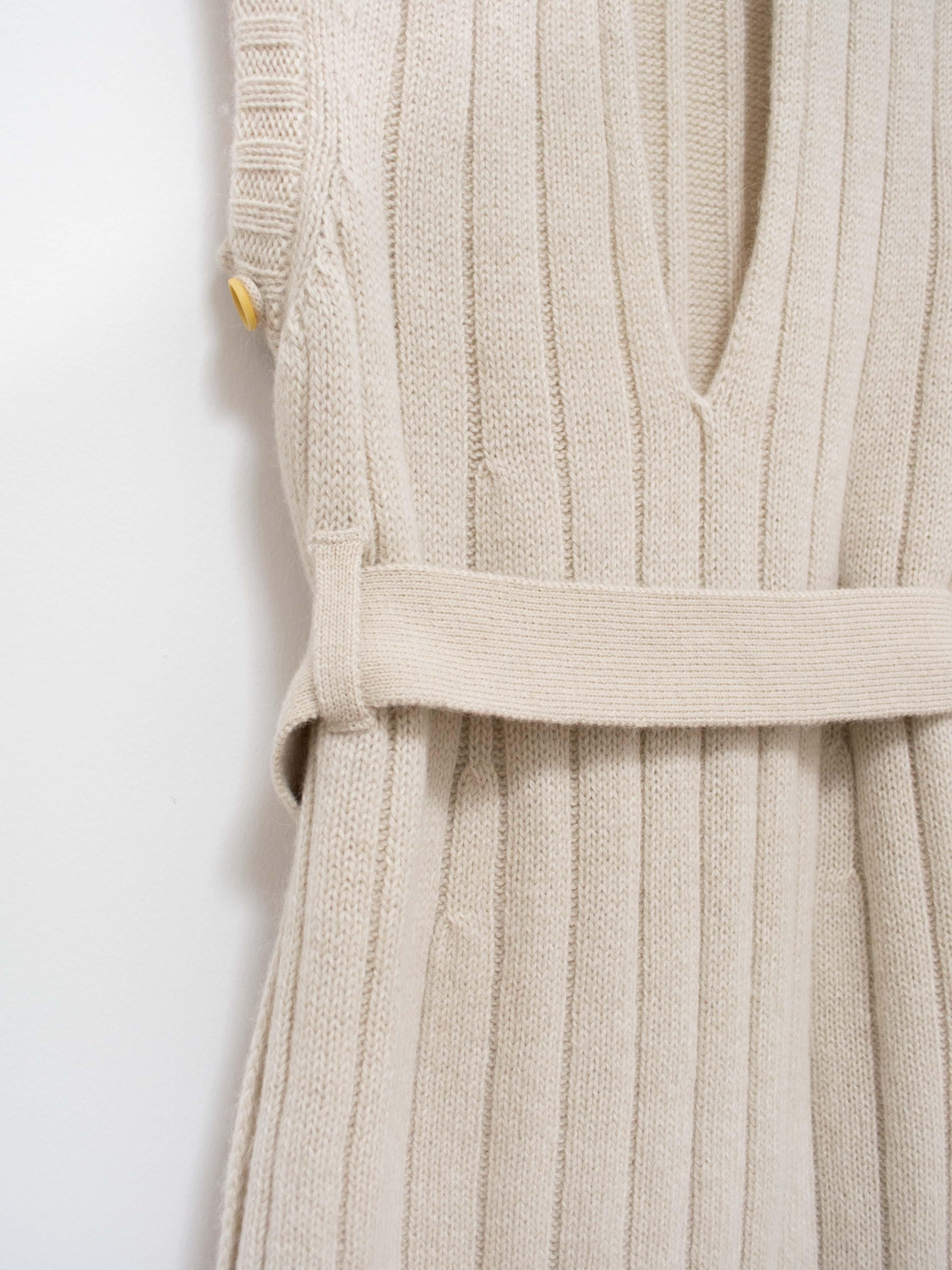 Namu Shop - Unfil Royal Baby Alpaca Long Vest - Oyster White