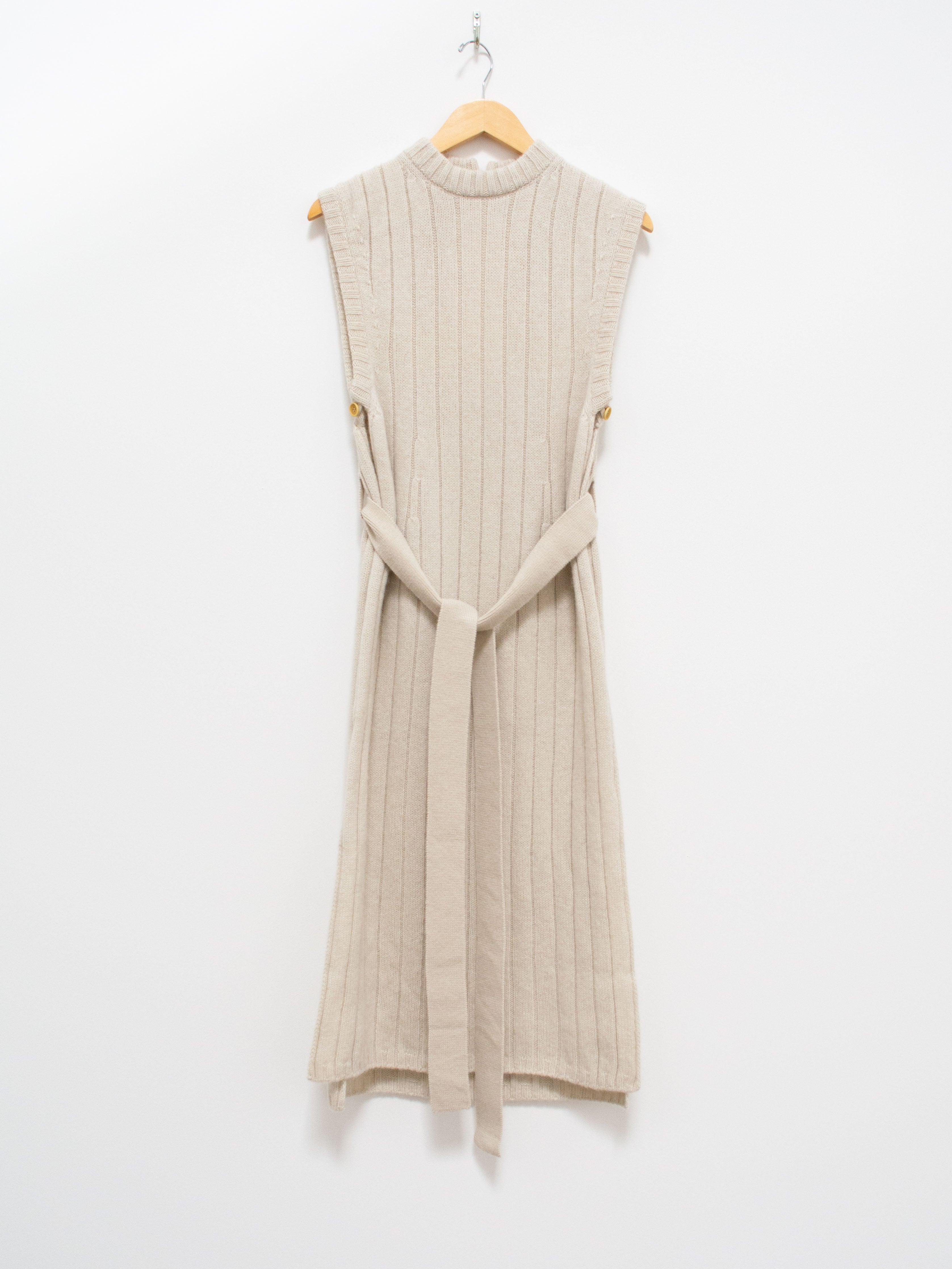 Namu Shop - Unfil Royal Baby Alpaca Long Vest - Oyster White