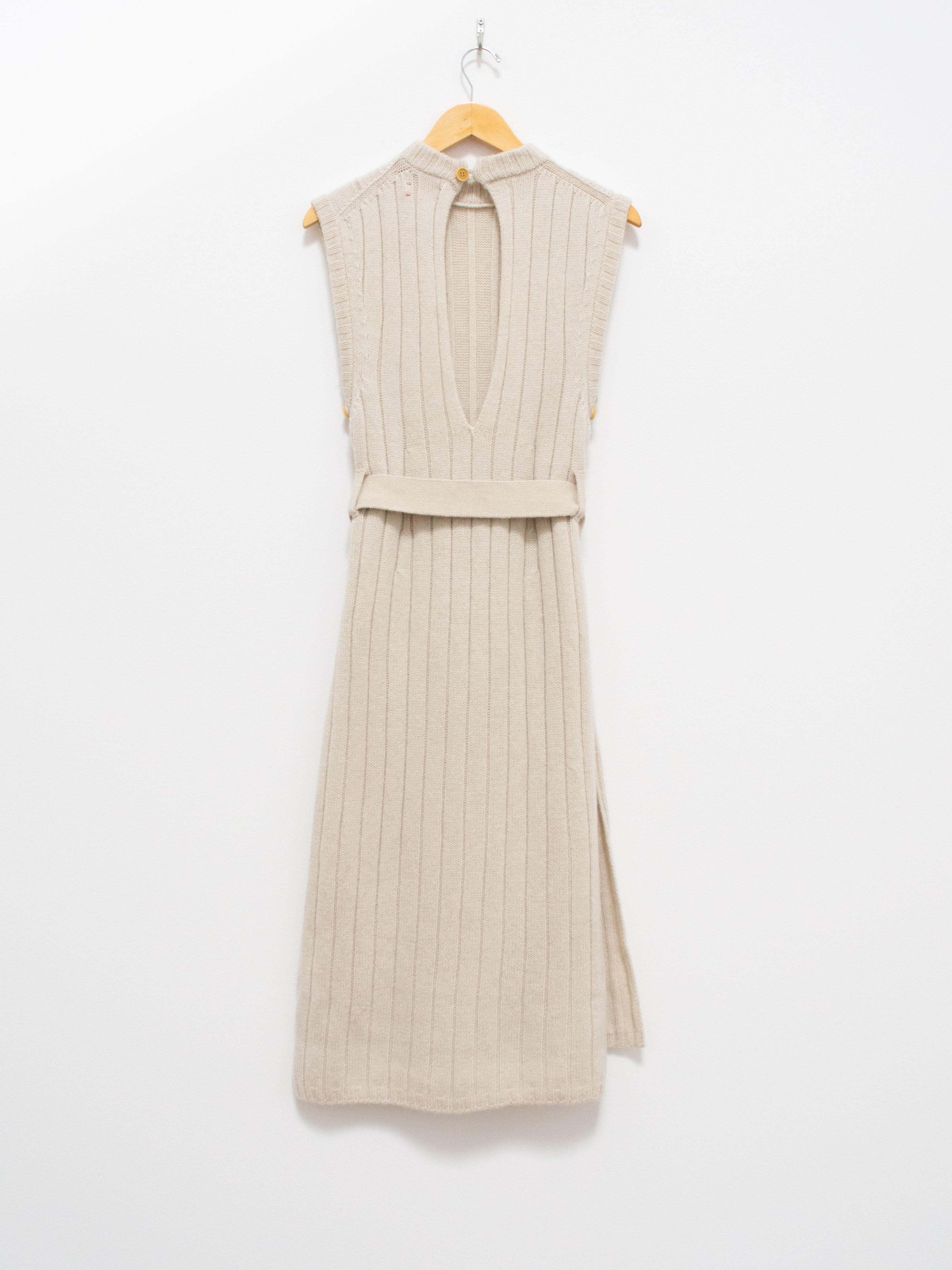 Namu Shop - Unfil Royal Baby Alpaca Long Vest - Oyster White