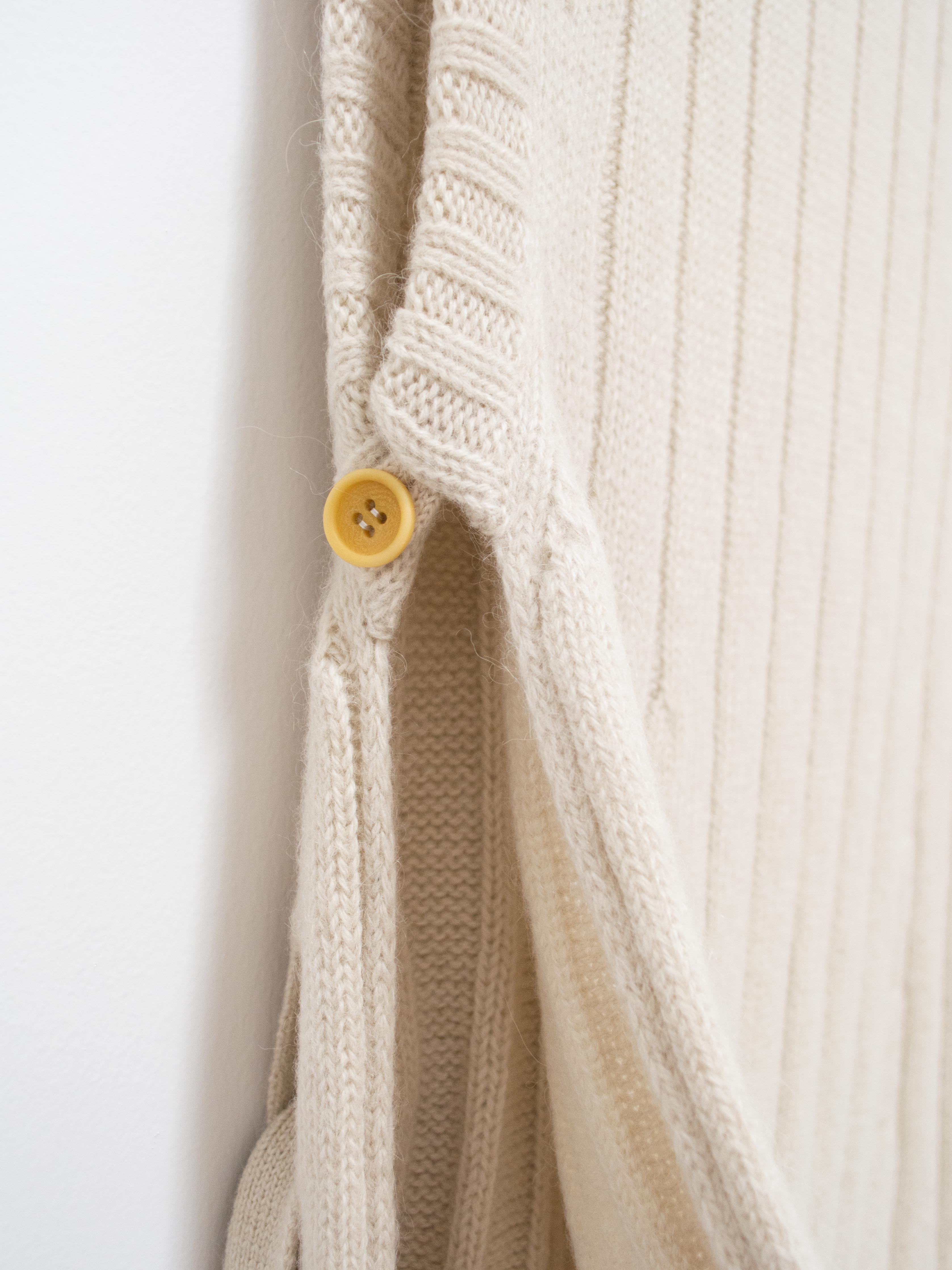 Namu Shop - Unfil Royal Baby Alpaca Long Vest - Oyster White