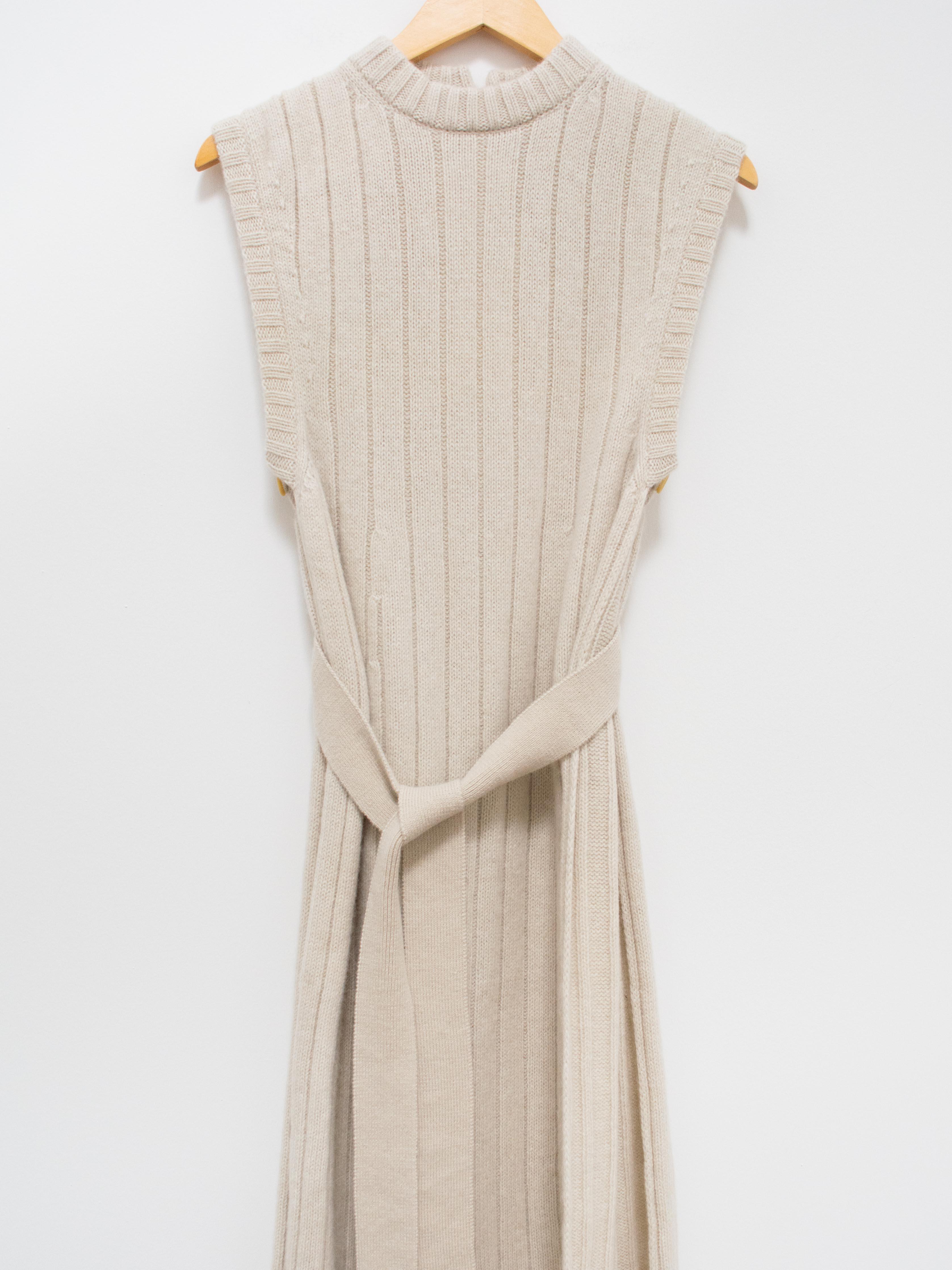 Namu Shop - Unfil Royal Baby Alpaca Long Vest - Oyster White