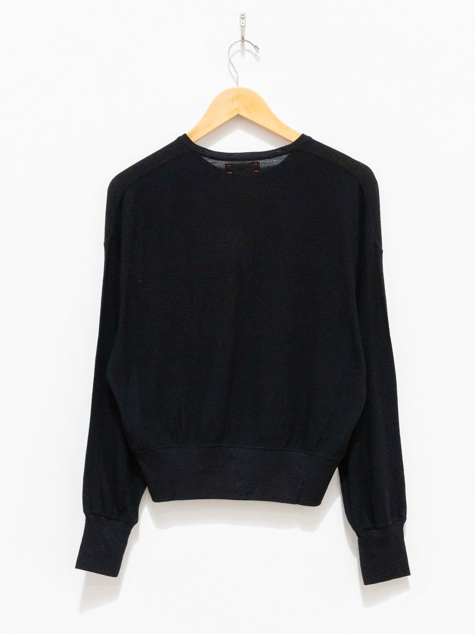 Namu Shop - Unfil Superfine Merino Crepe Jersey Cardigan - Black