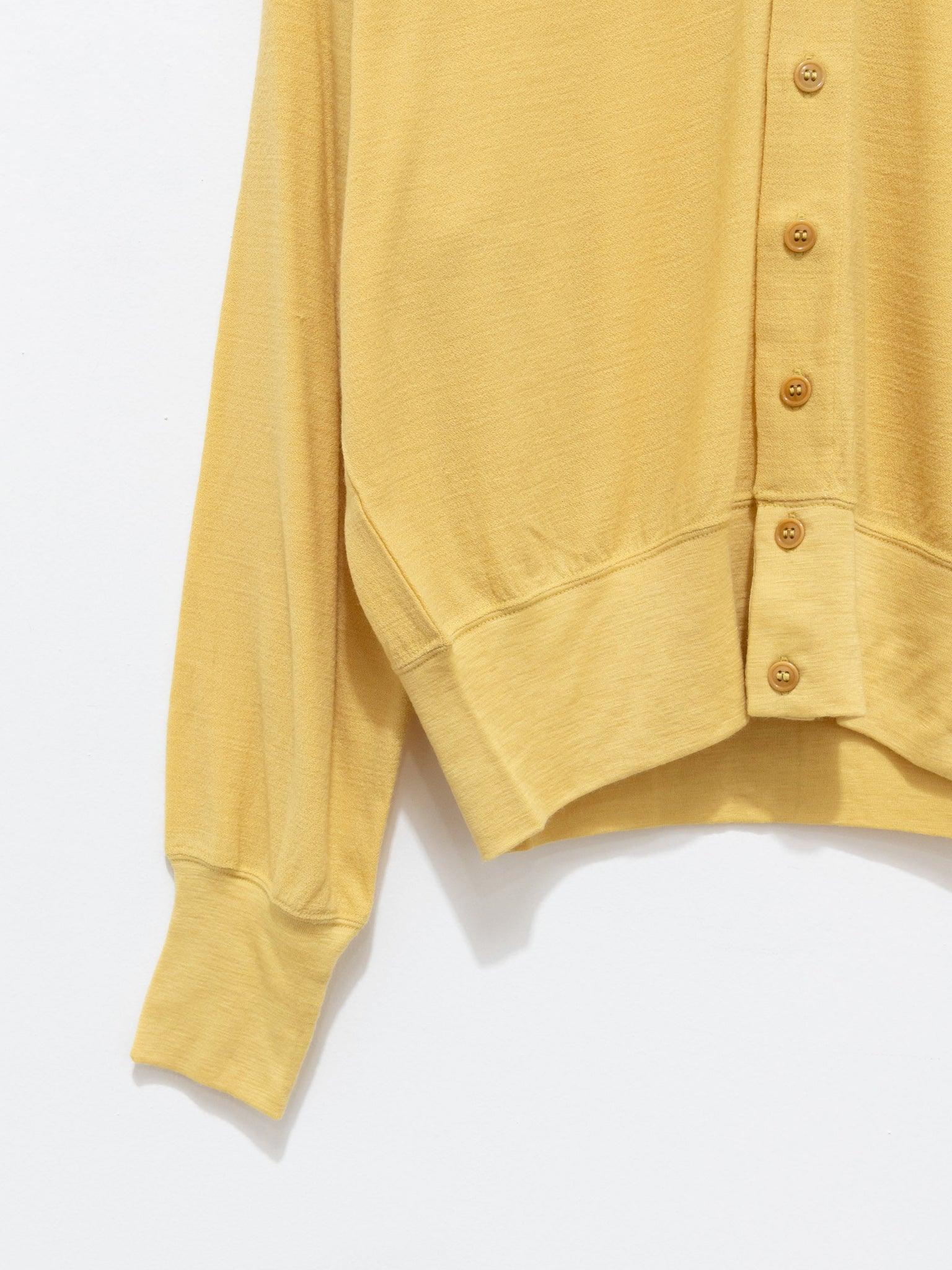 Namu Shop - Unfil Superfine Merino Crepe Jersey Cardigan - Light Yellow
