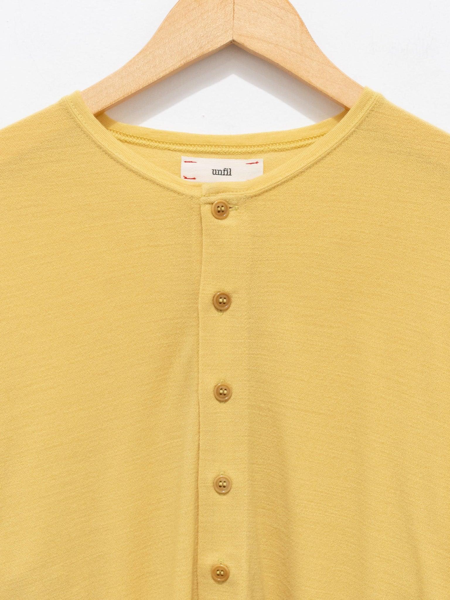 Namu Shop - Unfil Superfine Merino Crepe Jersey Cardigan - Light Yellow
