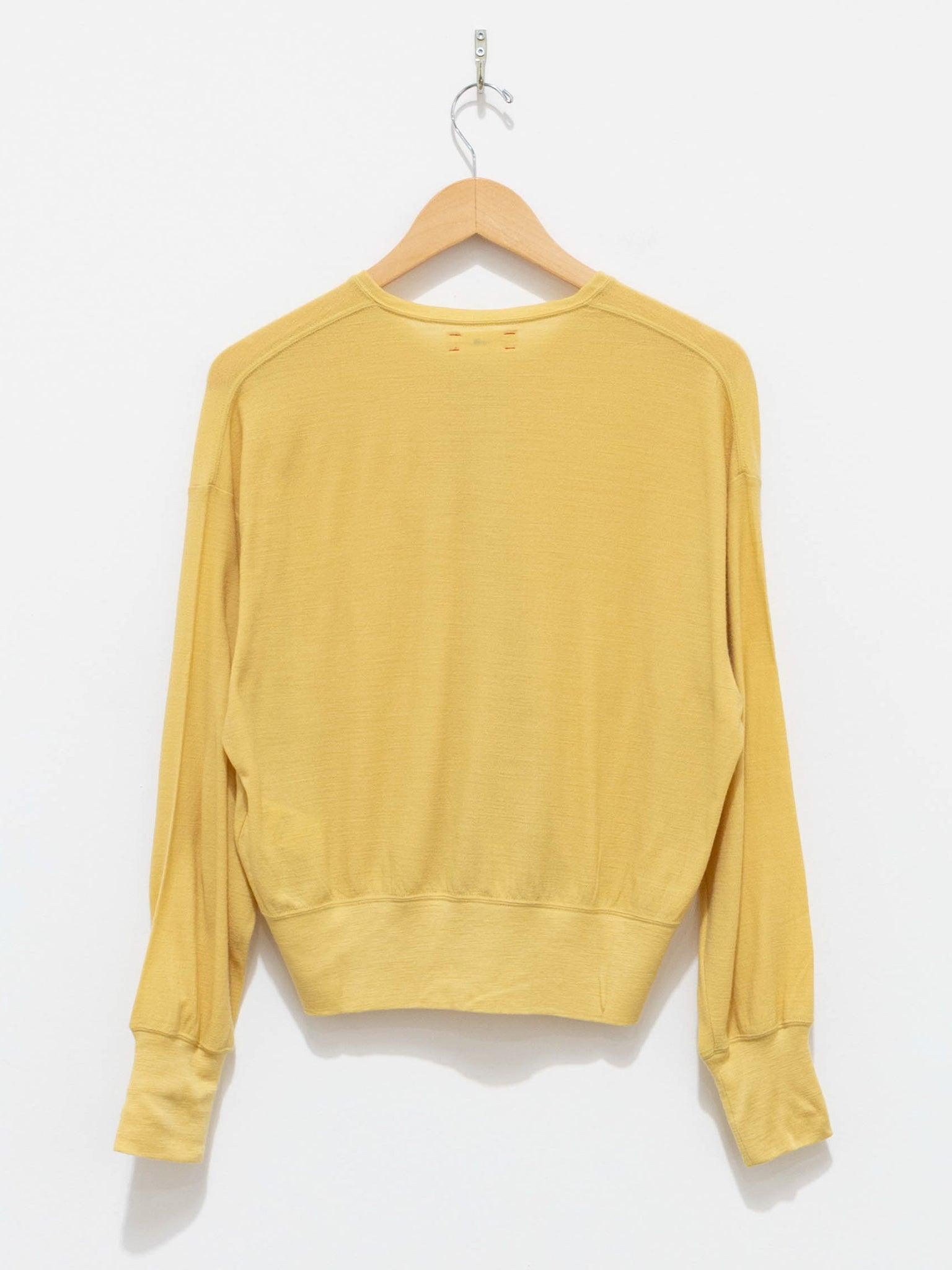 Namu Shop - Unfil Superfine Merino Crepe Jersey Cardigan - Light Yellow