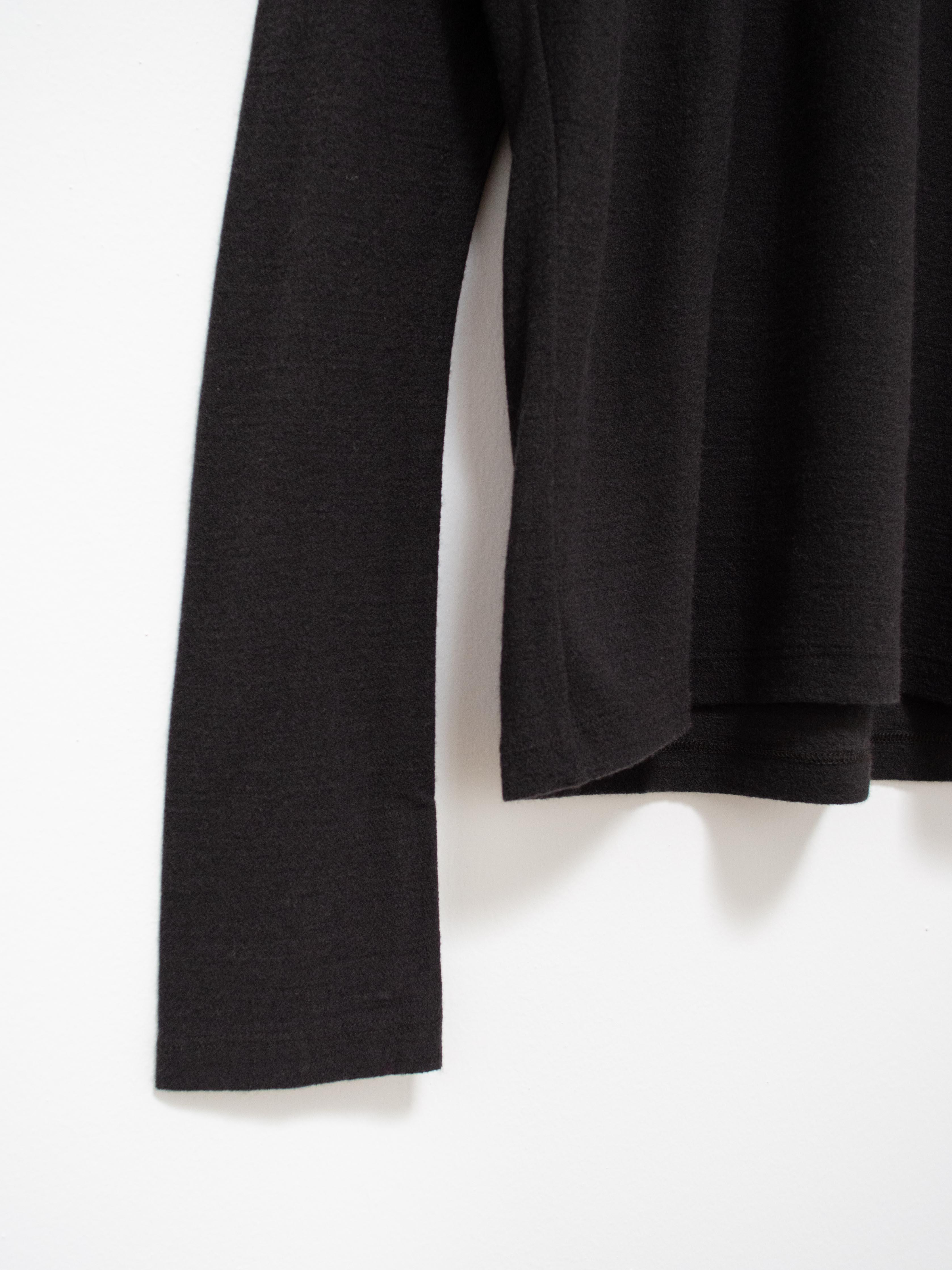 Namu Shop - Unfil Superfine Merino Crepe Jersey Turtleneck Tee - Charcoal