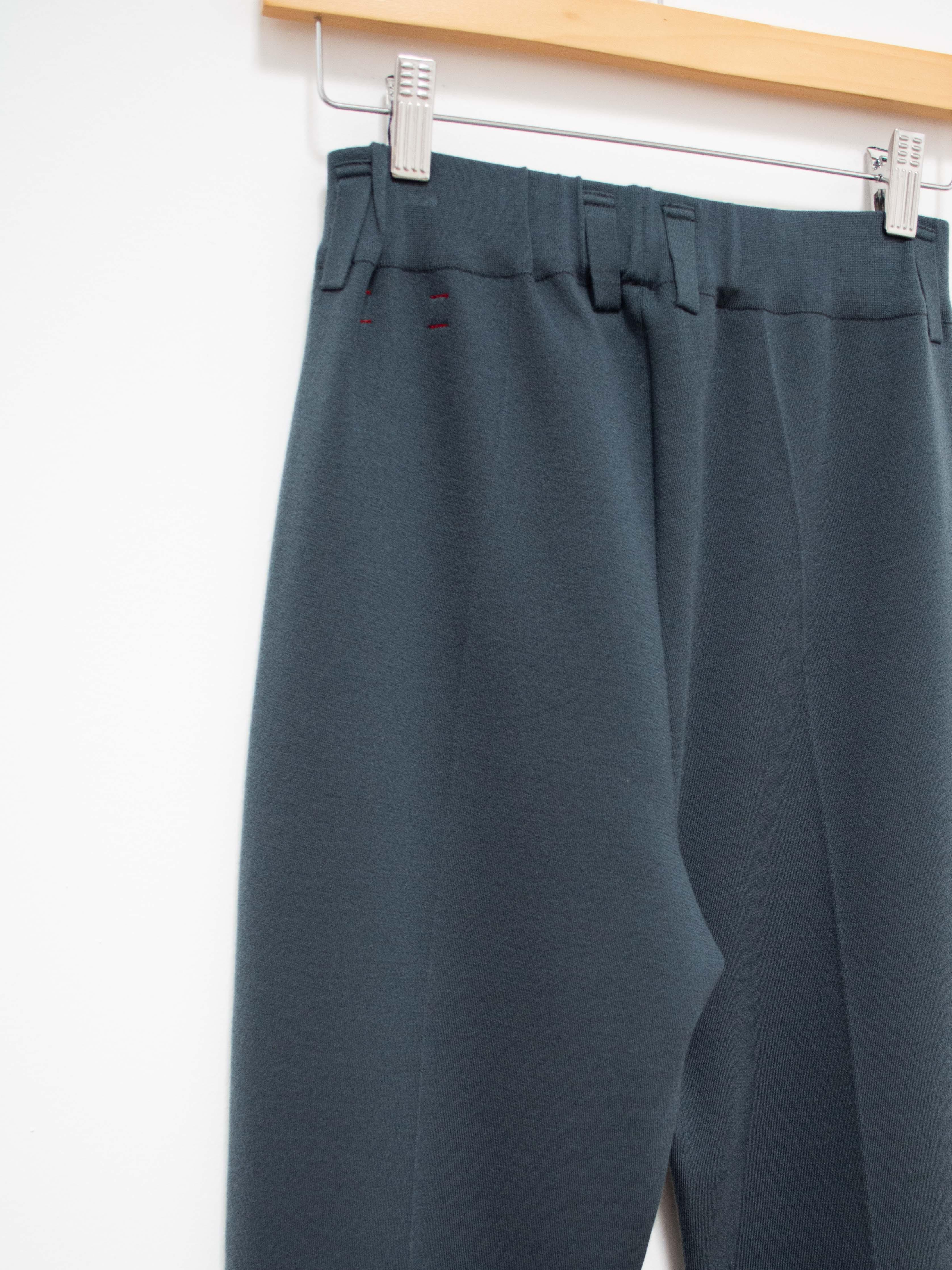 Namu Shop - Unfil Superfine Merino Smooth Knit Trousers - Blue Gray