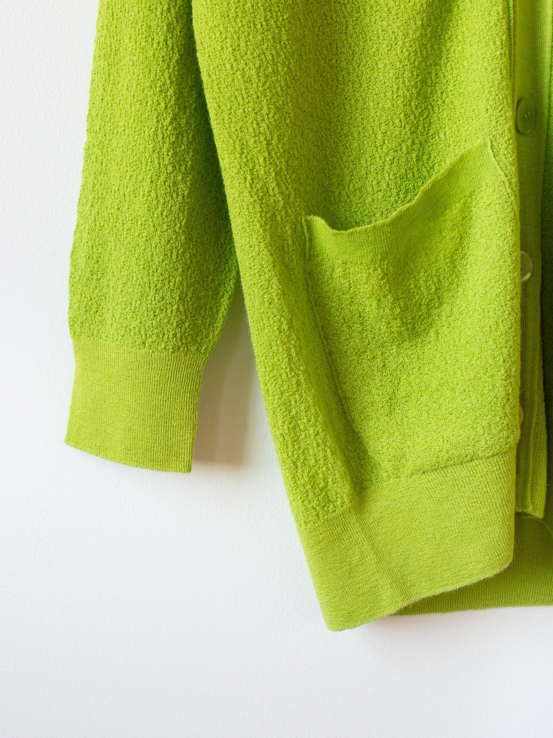 Namu Shop - Unfil Superfine Mohair Amunzen Knit Cardigan - Kiwi