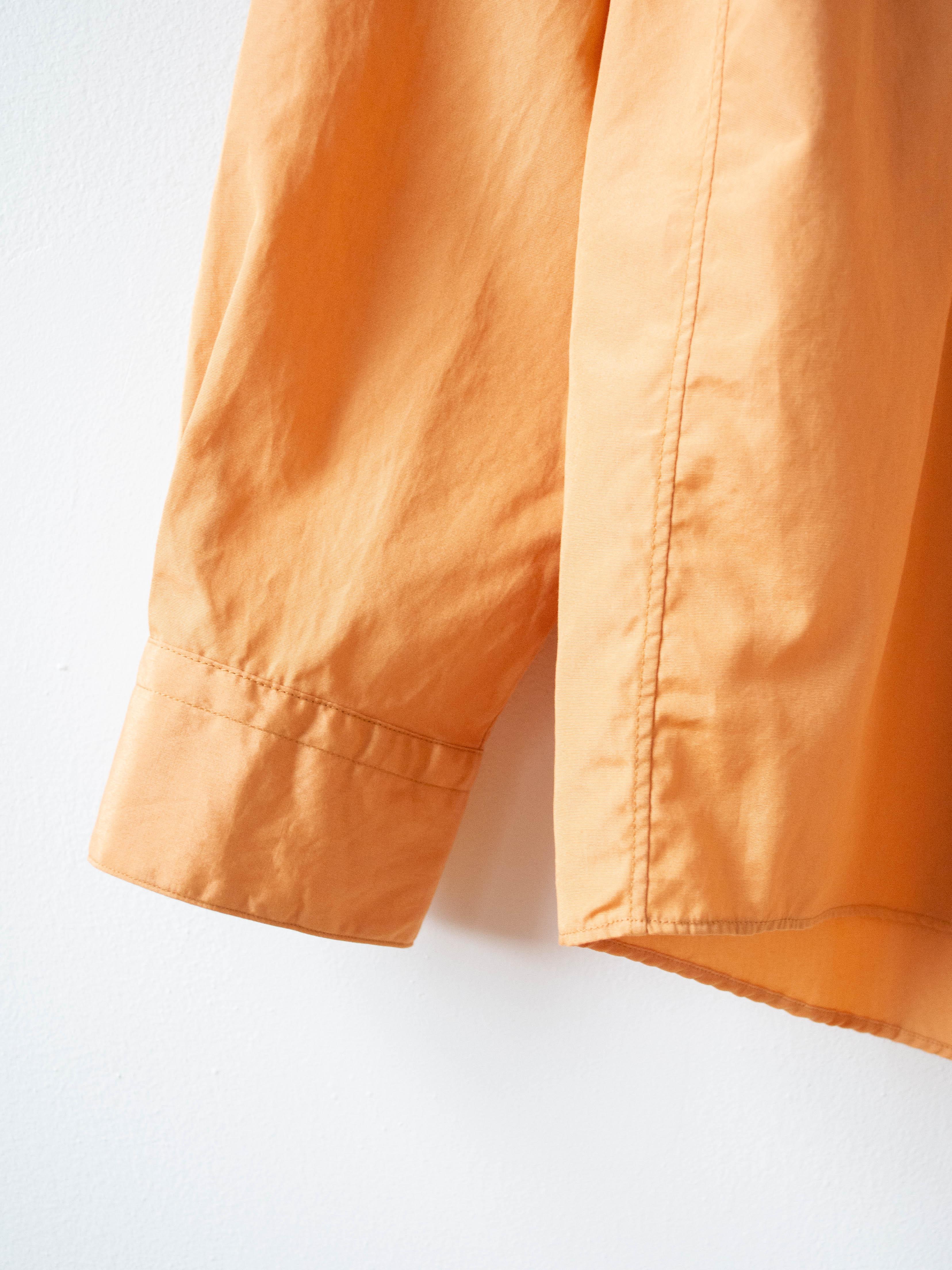 Namu Shop - Unfil Washed Cotton-Poplin Band Collar Shirt - Almond Beige