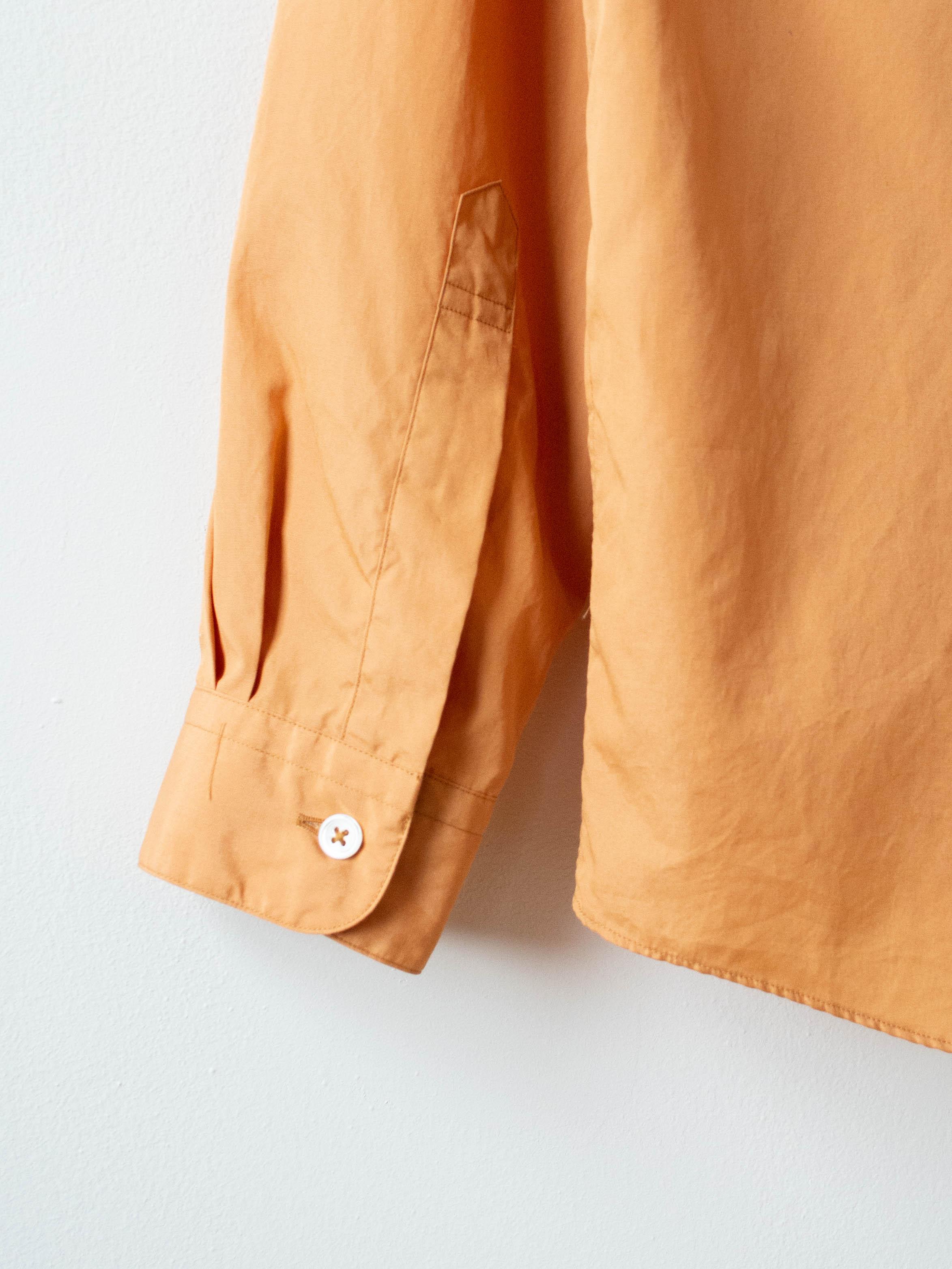 Namu Shop - Unfil Washed Cotton-Poplin Band Collar Shirt - Almond Beige
