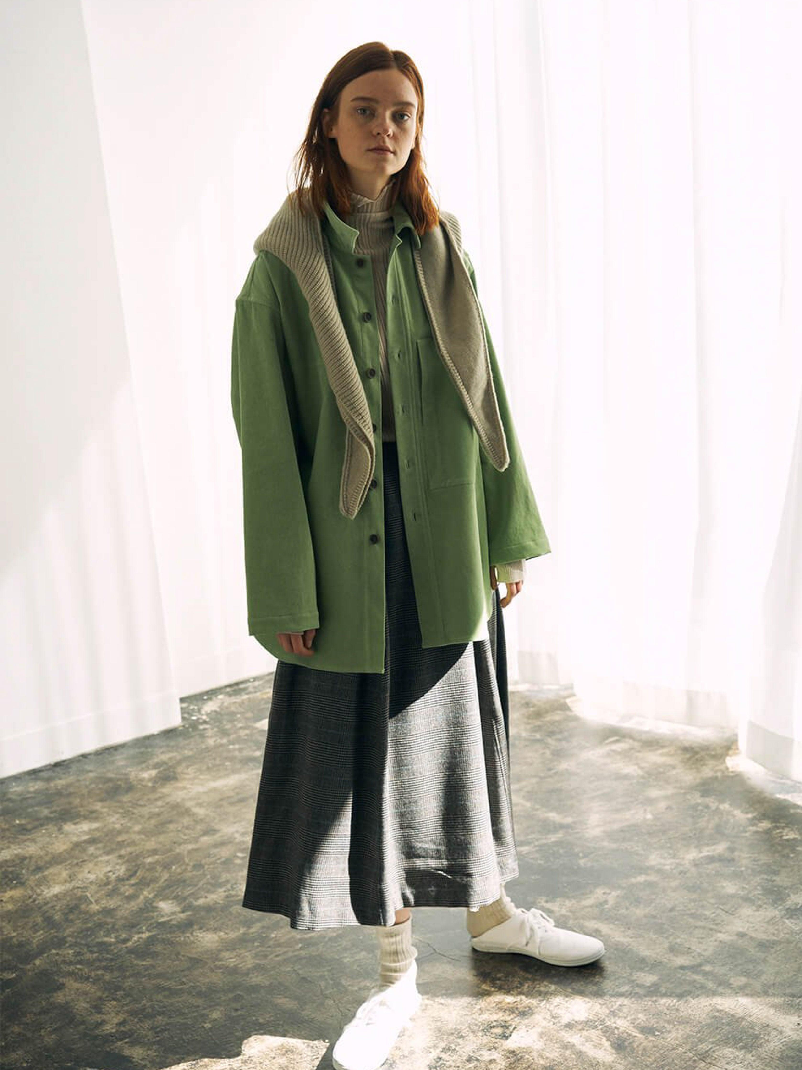 Namu Shop - Unfil Wool Cashmere Hood - Grass Beige