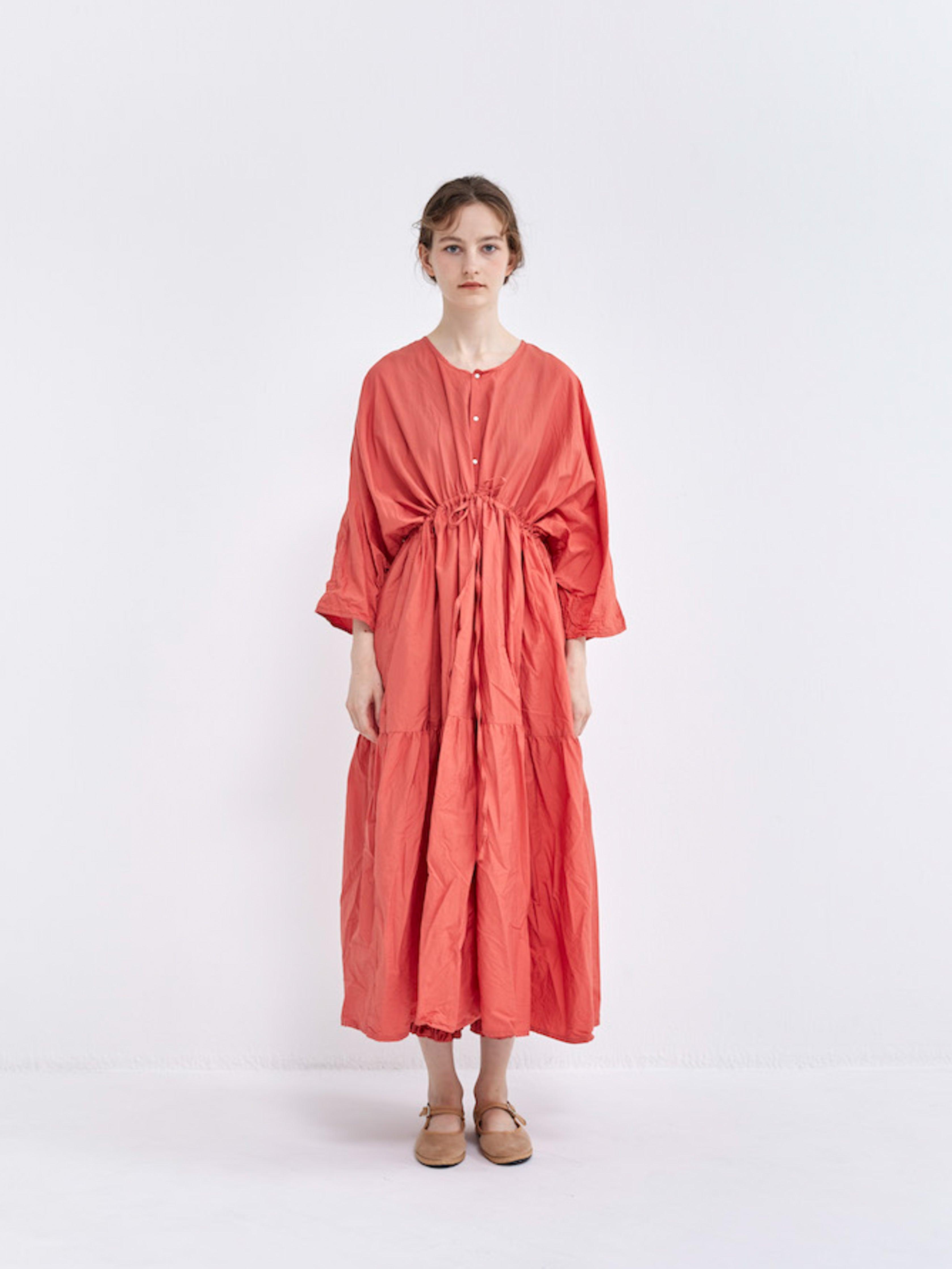Namu Shop - Veritecoeur Co / Silk Two Way Dress - Orange Red