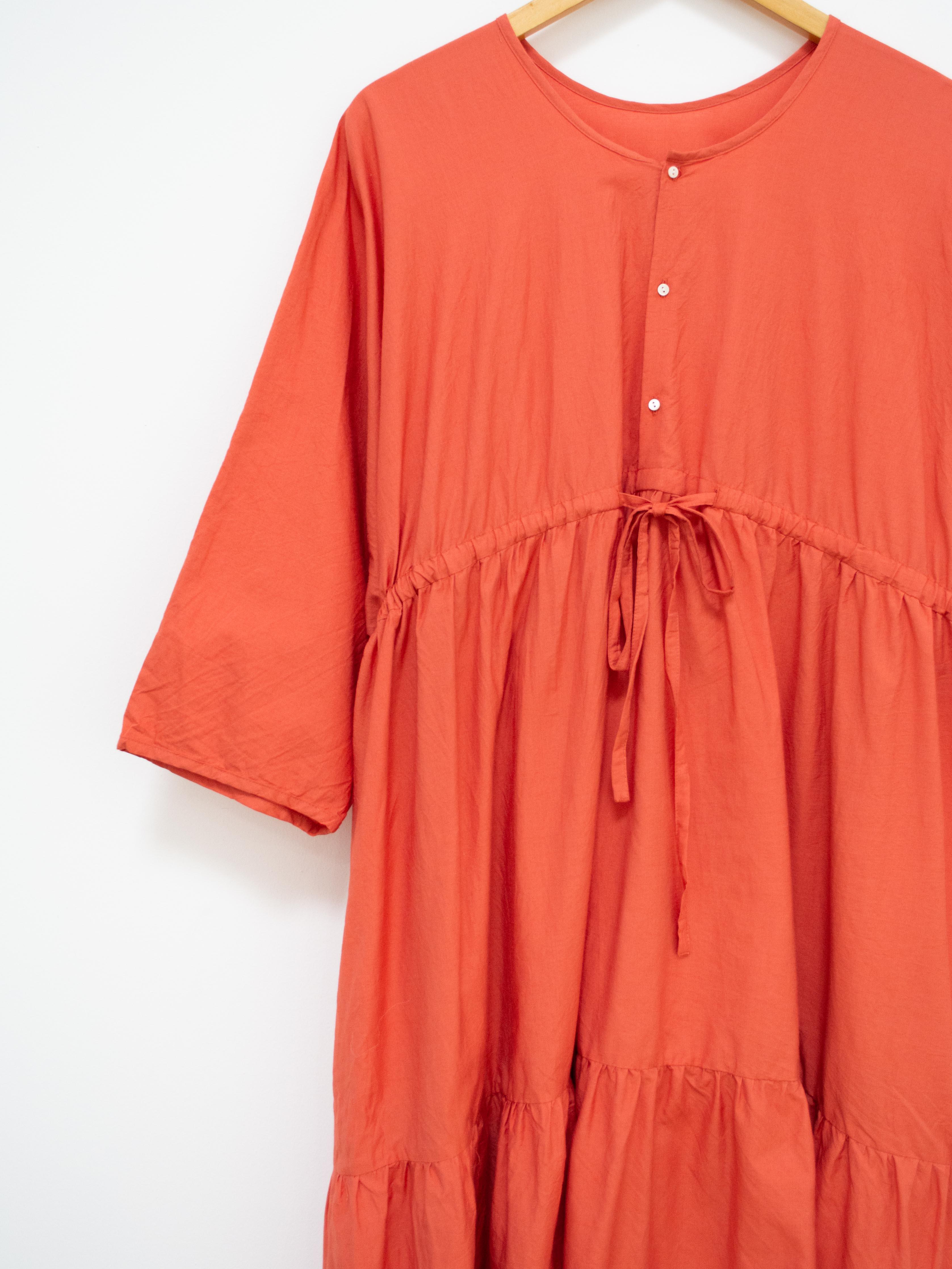 Namu Shop - Veritecoeur Co / Silk Two Way Dress - Orange Red