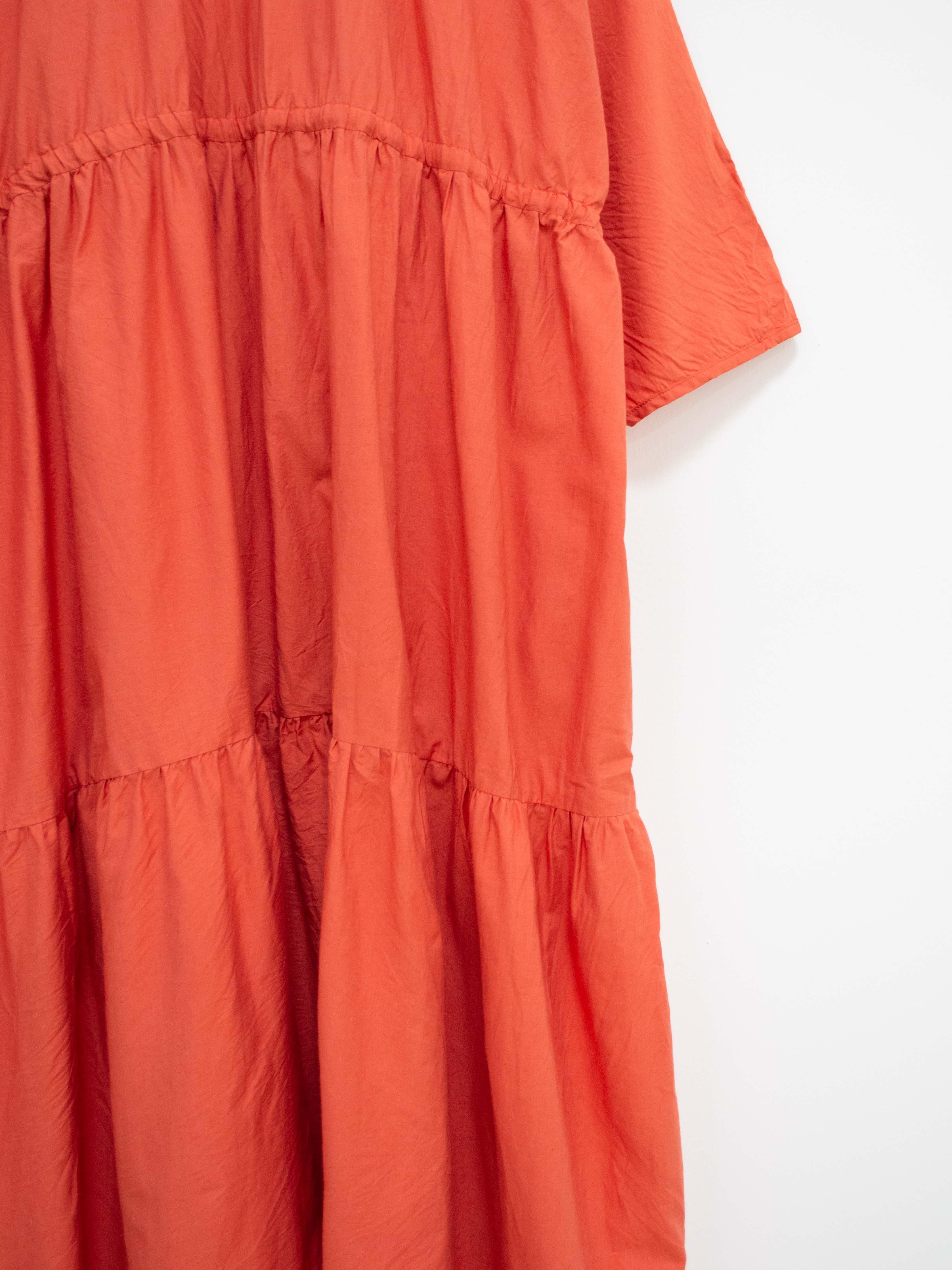 Namu Shop - Veritecoeur Co / Silk Two Way Dress - Orange Red