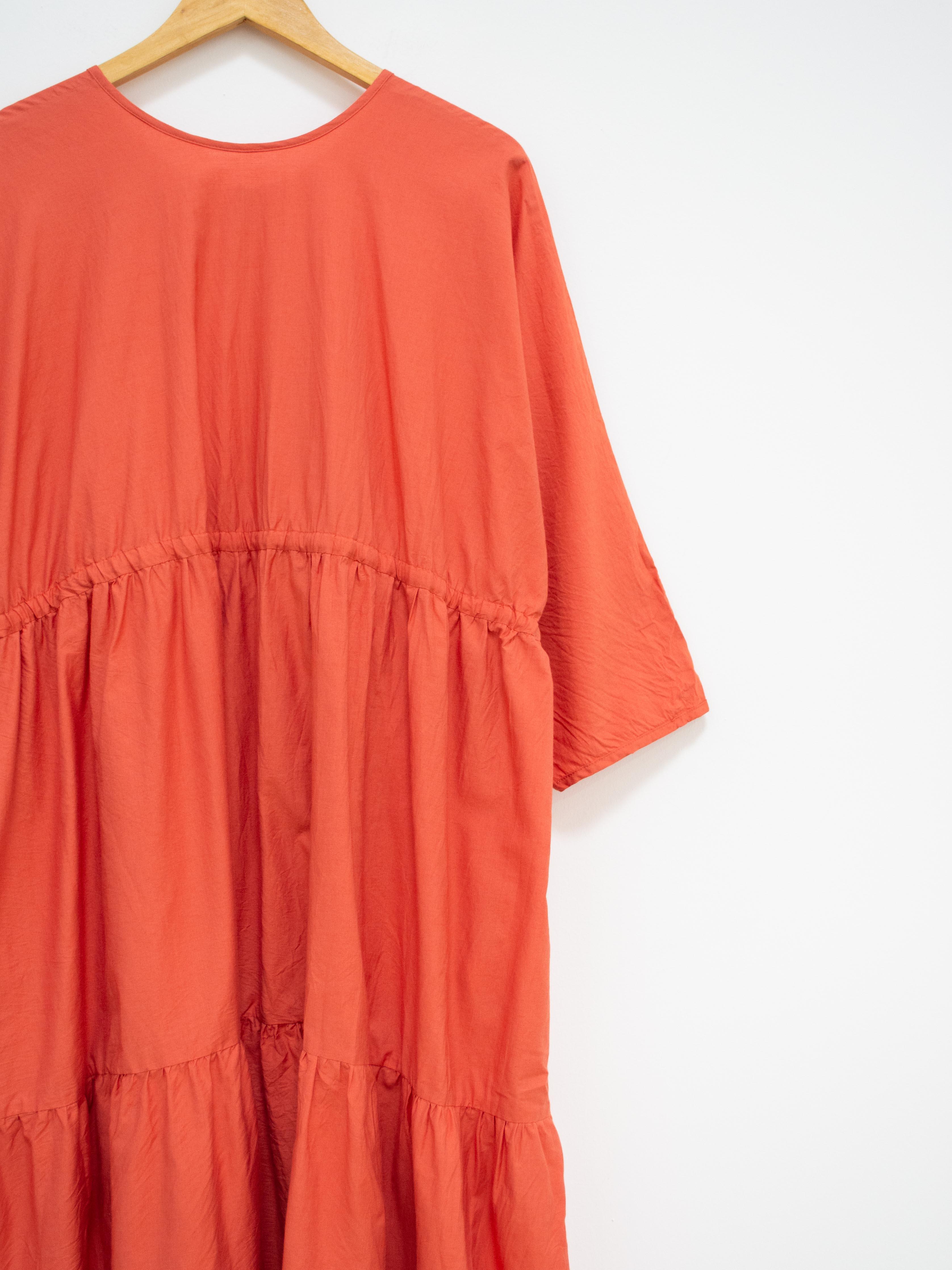 Namu Shop - Veritecoeur Co / Silk Two Way Dress - Orange Red