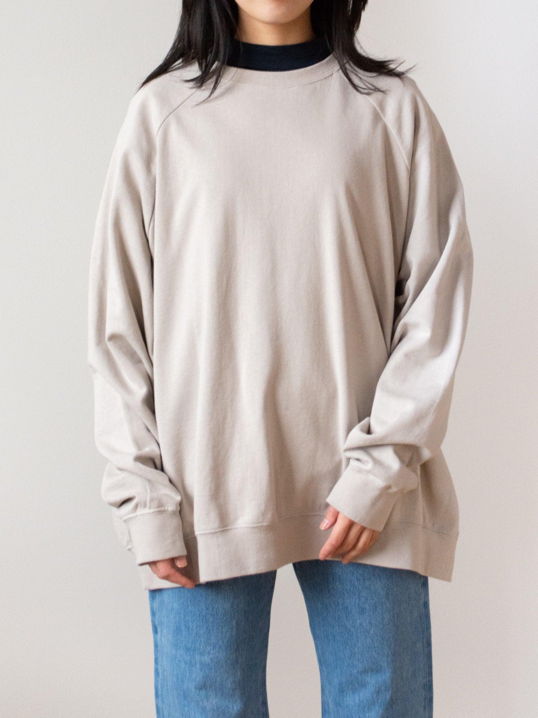 Namu Shop - Veritecoeur Cotton Big Sweatshirt - Beige