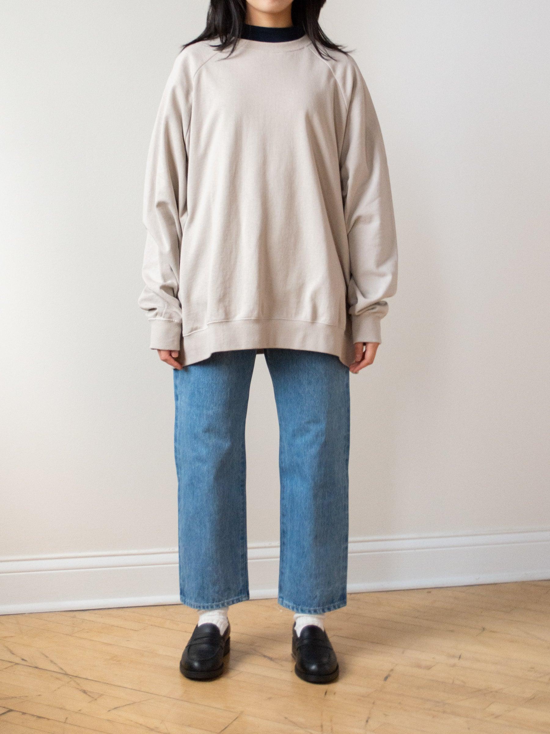 Namu Shop - Veritecoeur Cotton Big Sweatshirt - Beige