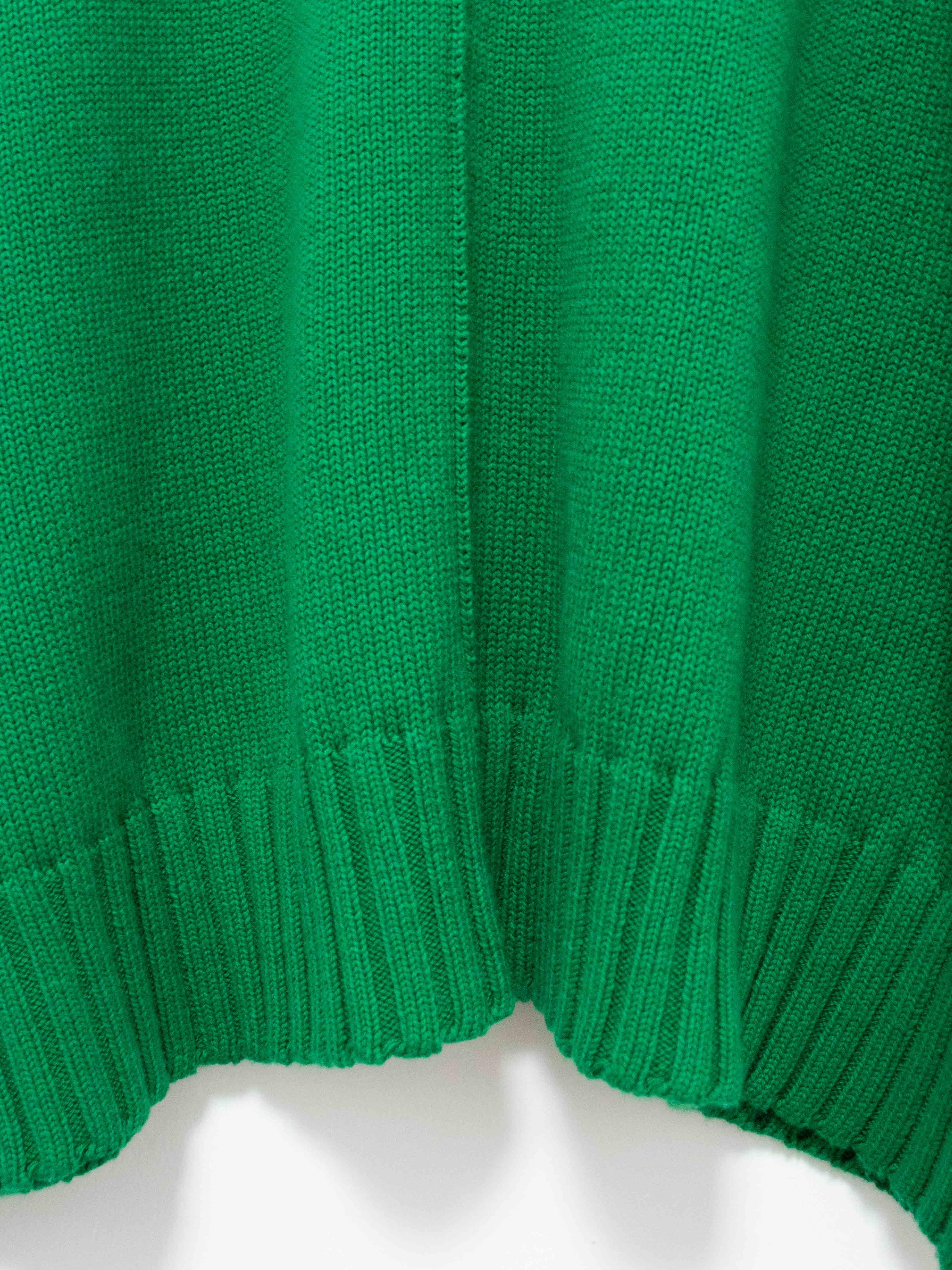 Namu Shop - Veritecoeur Cotton Cashmere Oversized Crewneck Sweater - Green