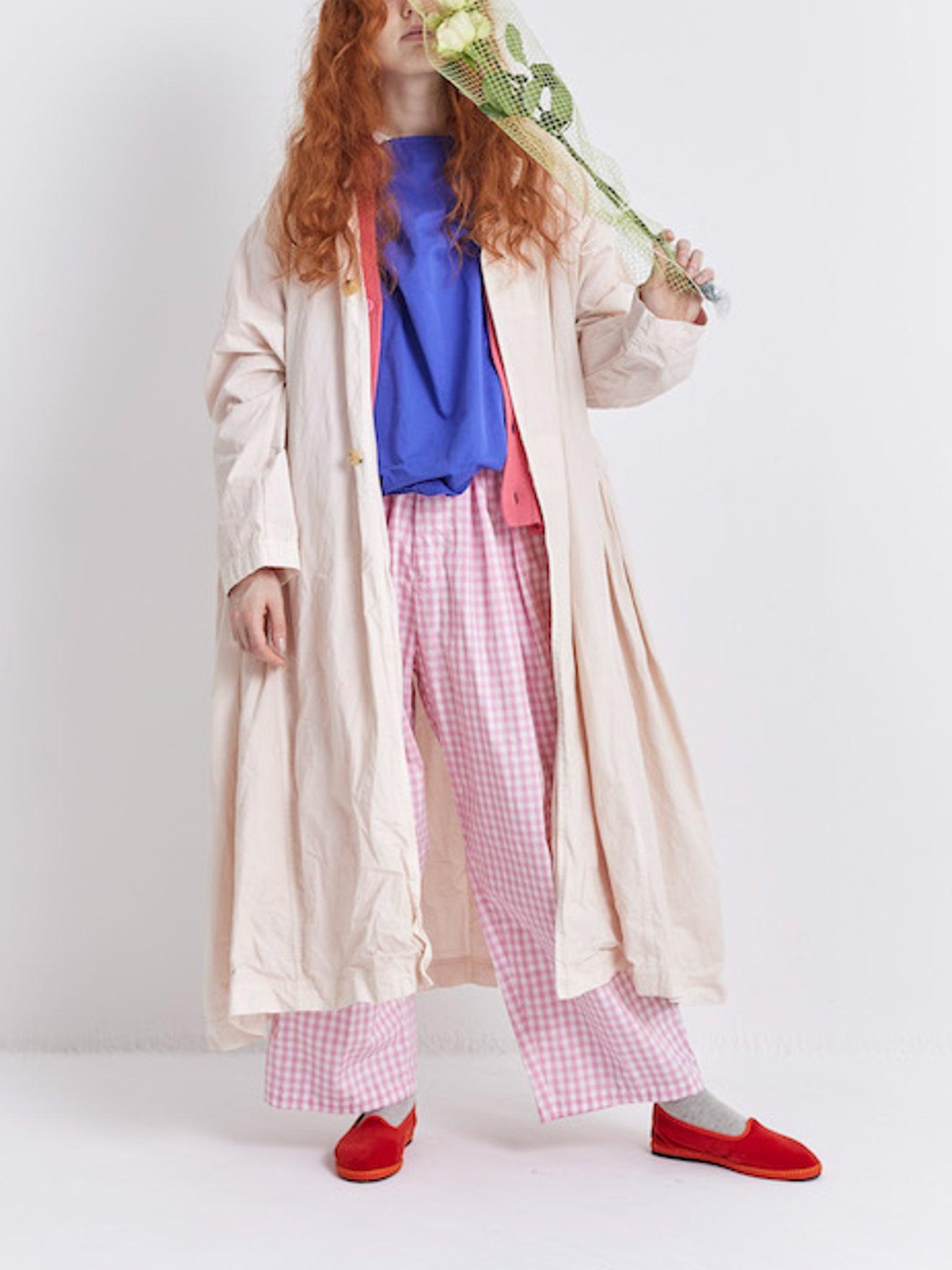 Namu Shop - Veritecoeur Gather Pocket Coat - Light Pink
