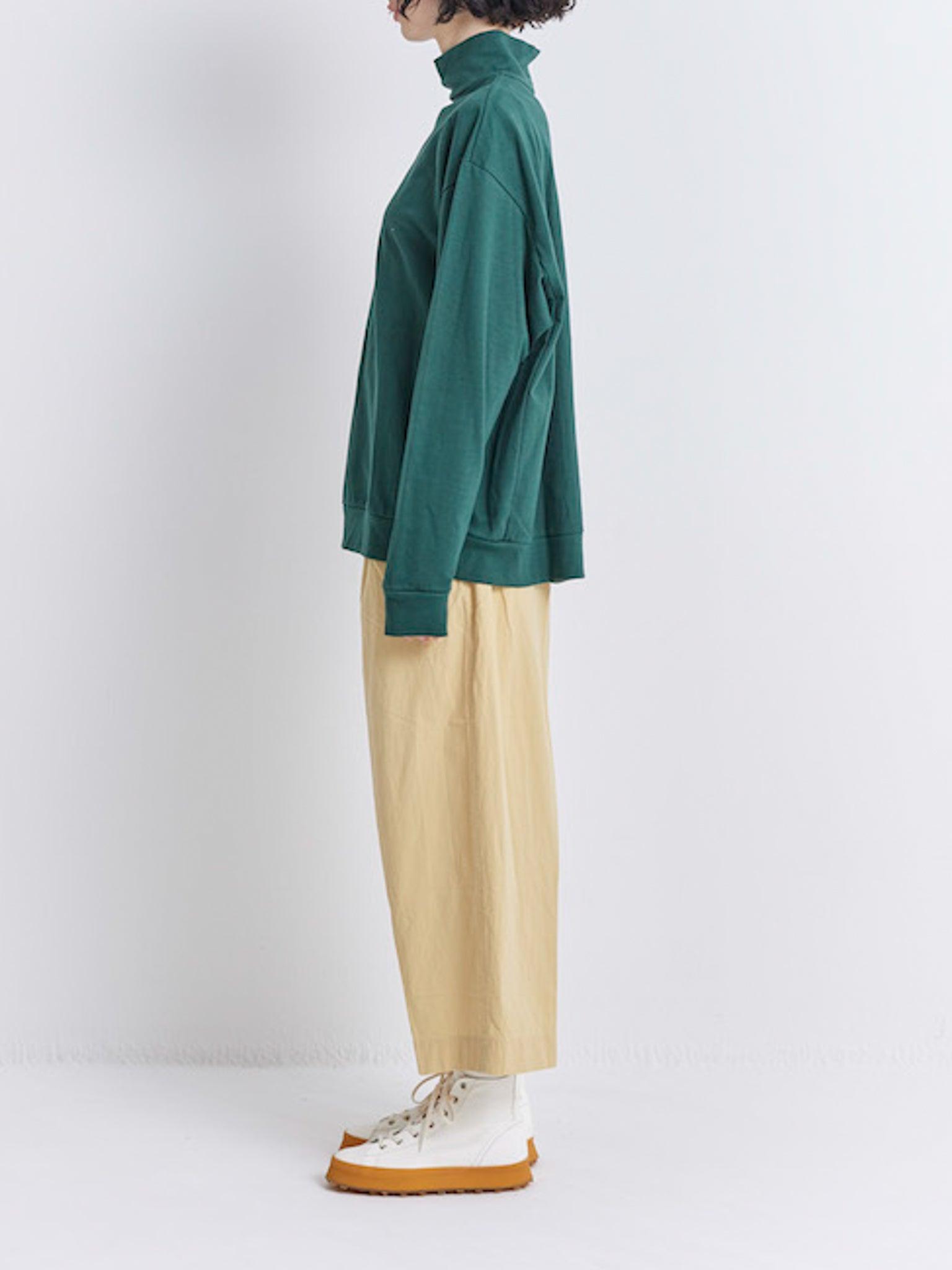 Namu Shop - Veritecoeur High Neck Long Sleeve Tee - White