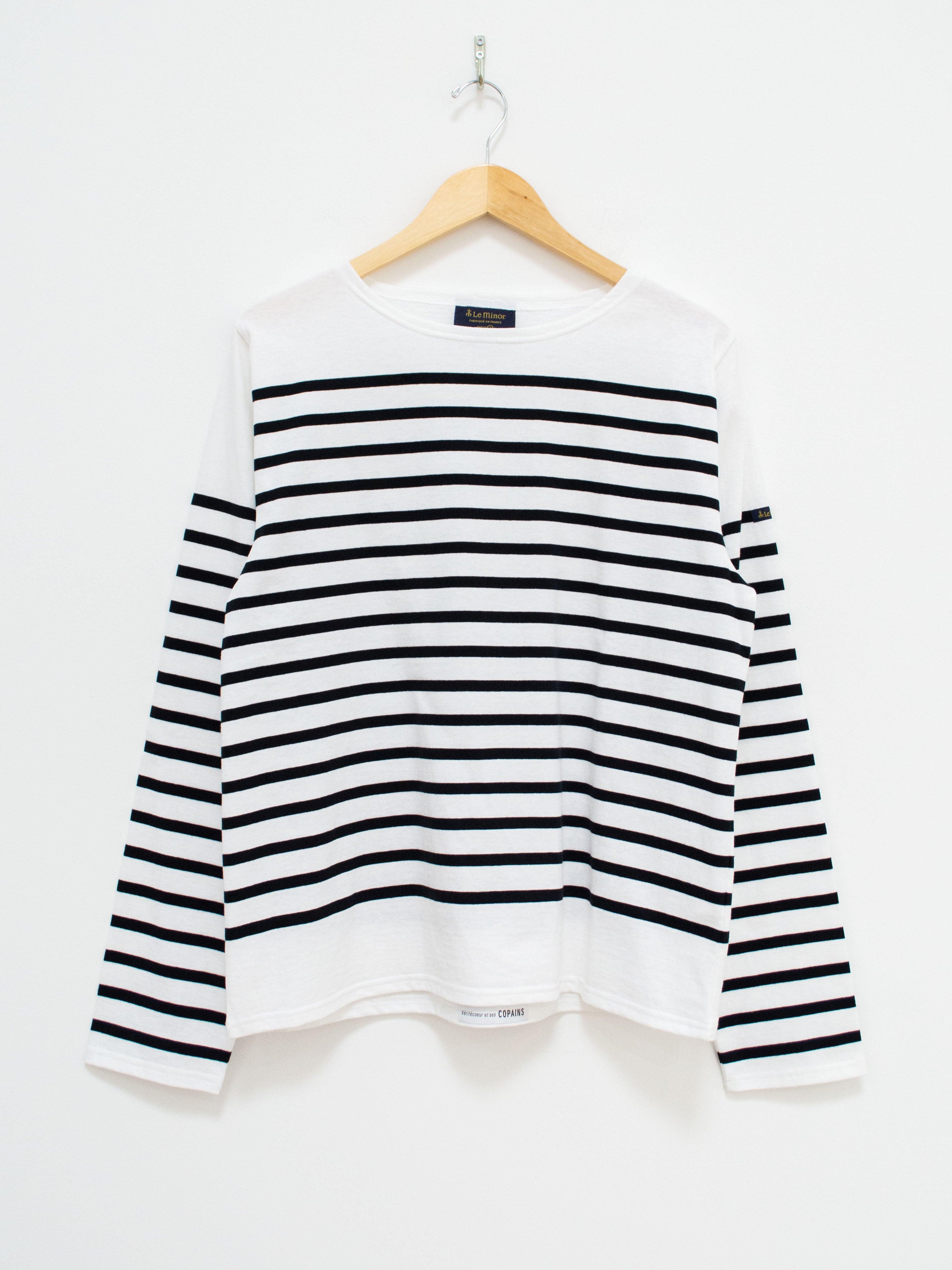 Namu Shop - Veritecoeur Le Minor Border Longsleeve Tee - Black x White