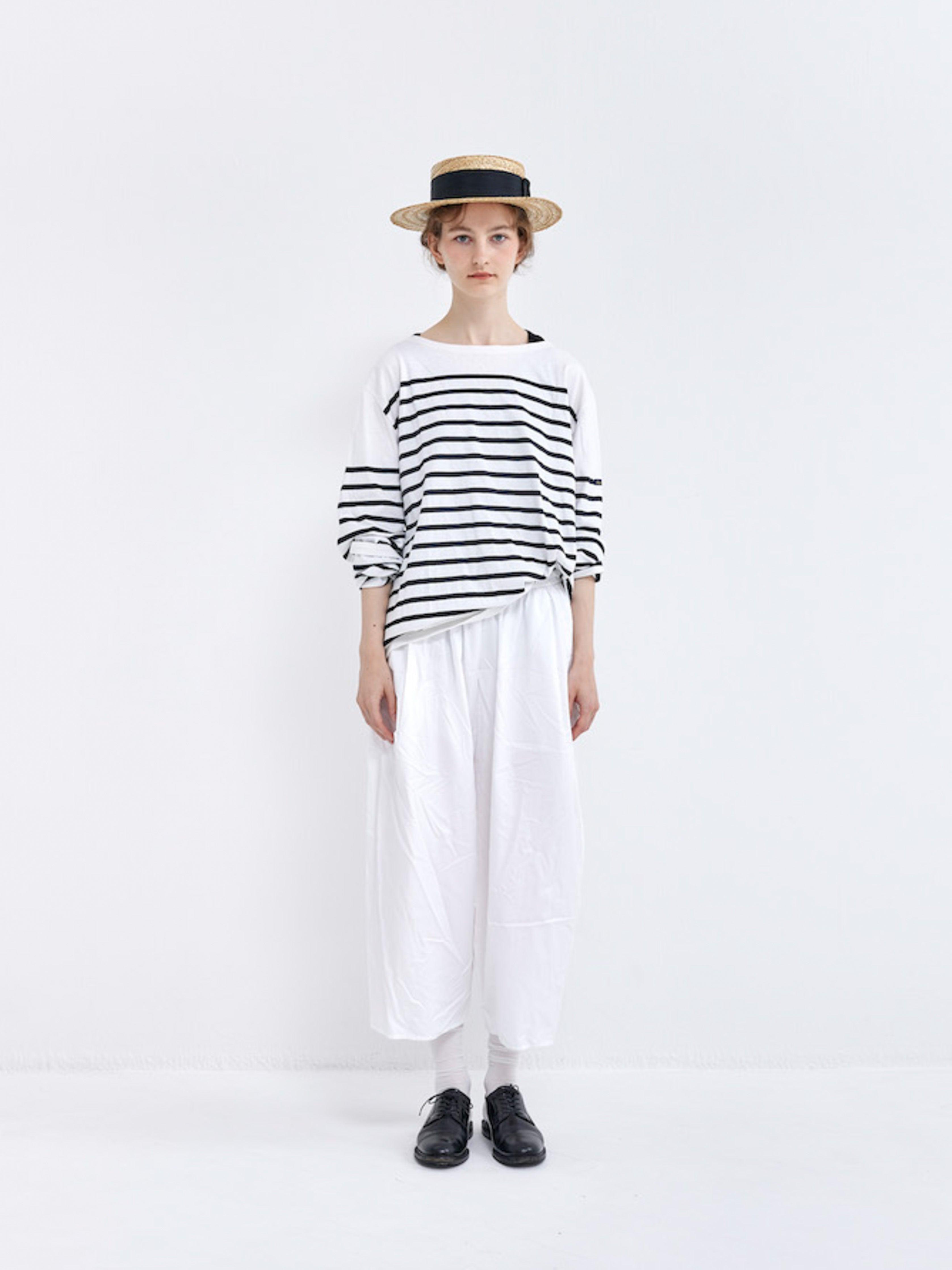 Namu Shop - Veritecoeur Le Minor Border Longsleeve Tee - Black x White