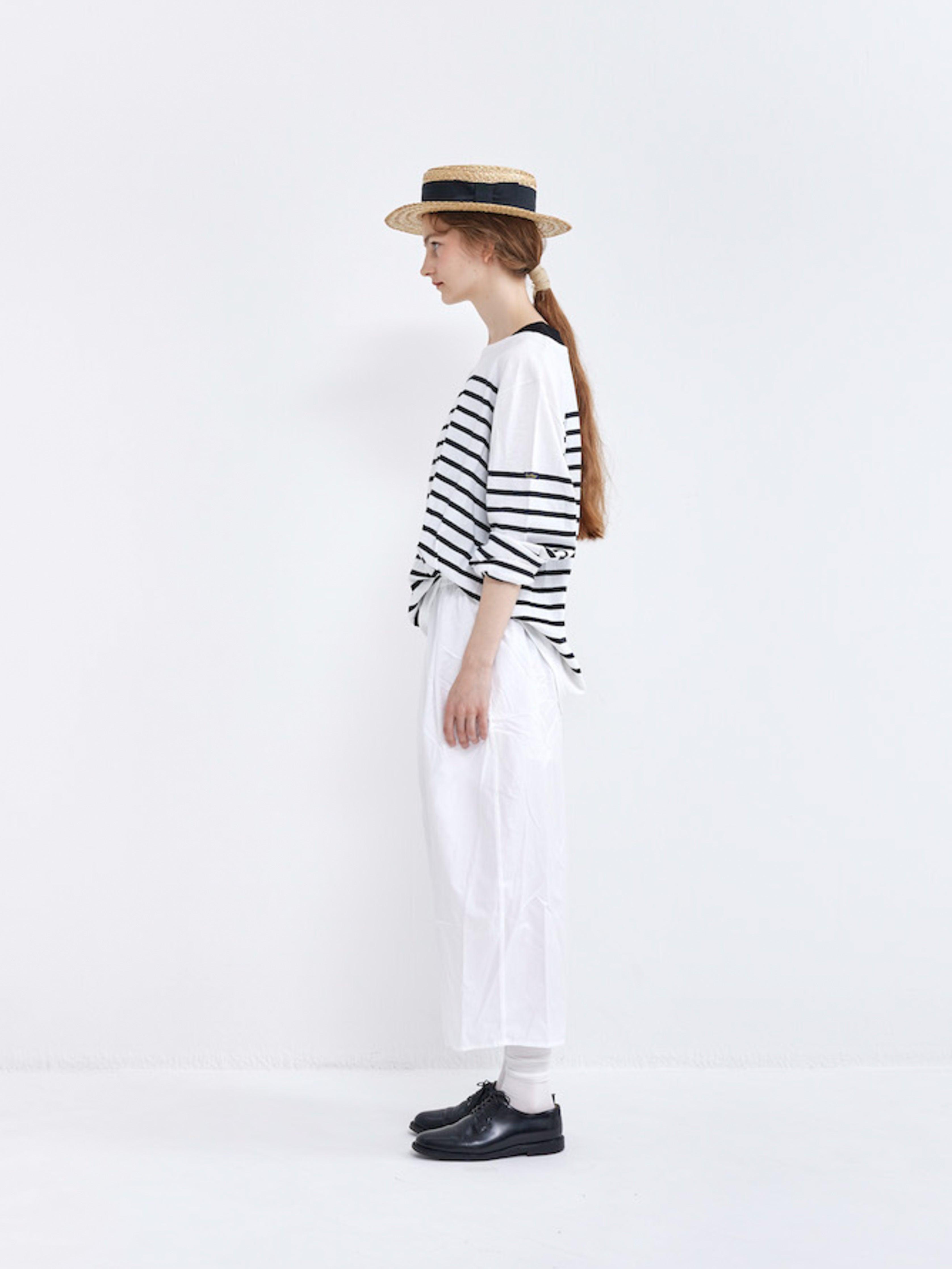 Namu Shop - Veritecoeur Le Minor Border Longsleeve Tee - Black x White