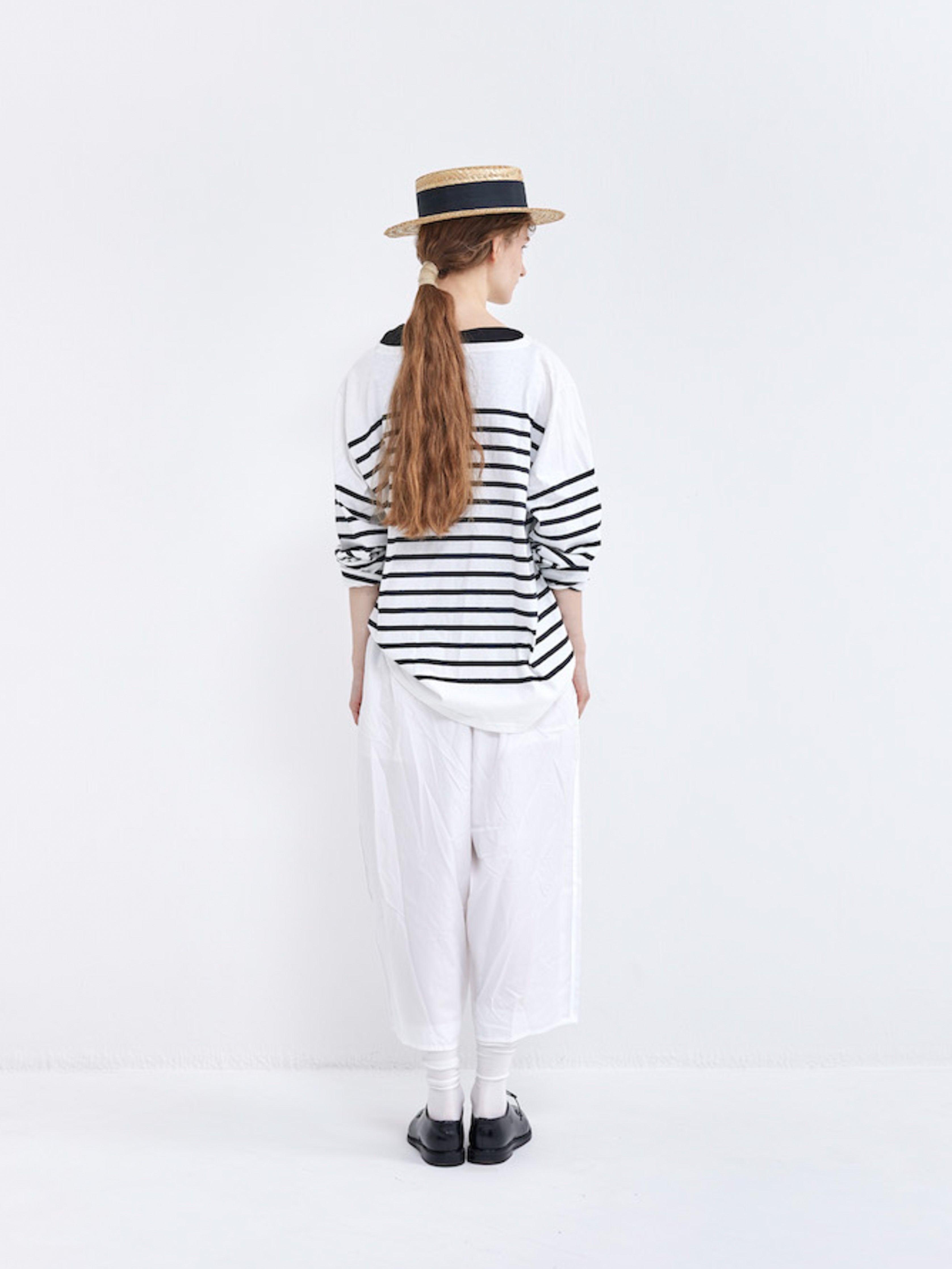 Namu Shop - Veritecoeur Le Minor Border Longsleeve Tee - Black x White