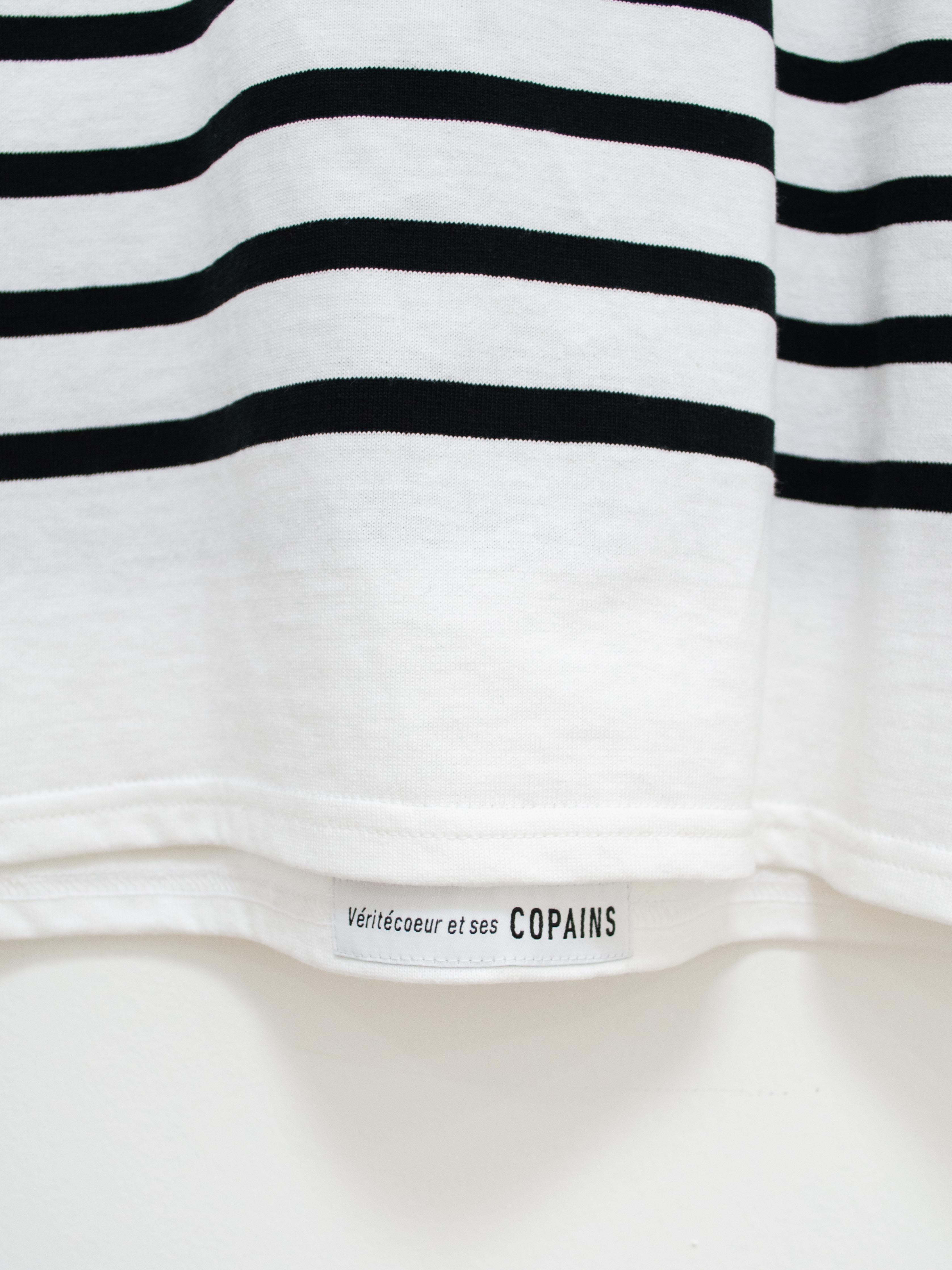 Namu Shop - Veritecoeur Le Minor Border Longsleeve Tee - Black x White